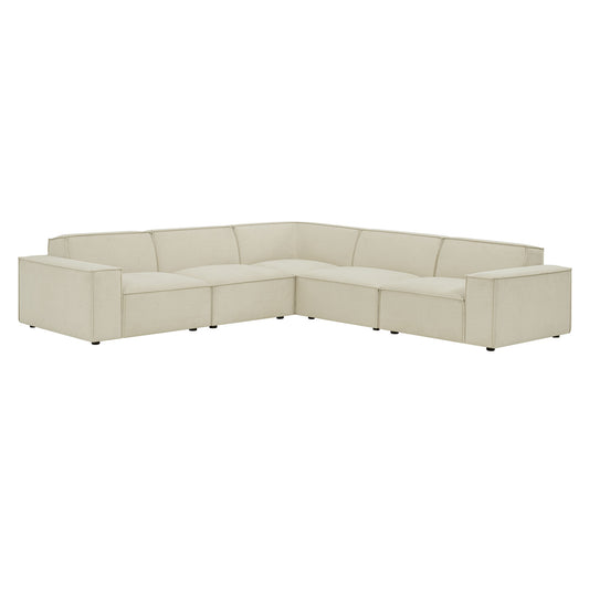 Restore 5-Piece Performance Fabric Upholstered Modular L-Shaped Sofa by Modway