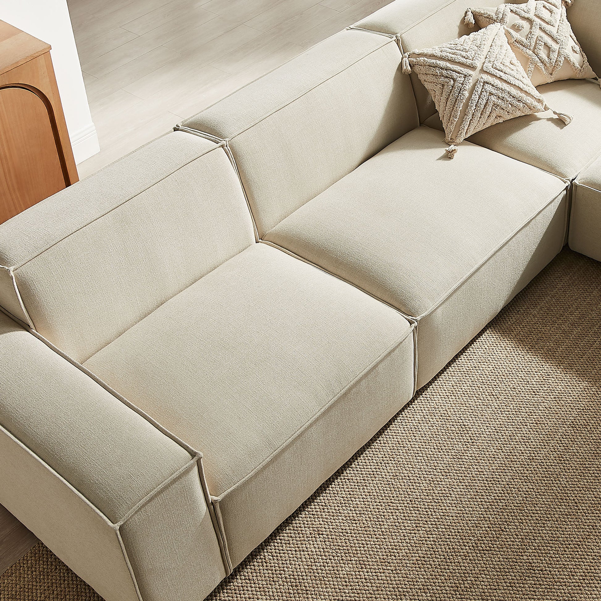 Restore 5-Piece Performance Fabric Upholstered Modular L-Shaped Sofa by Modway