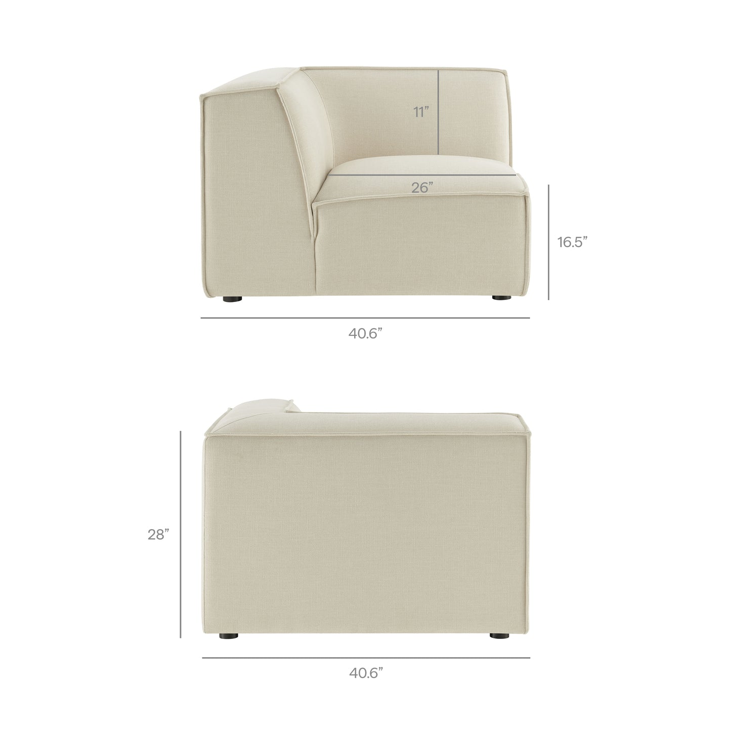 Restore 5-Piece Performance Fabric Upholstered Modular L-Shaped Sofa by Modway
