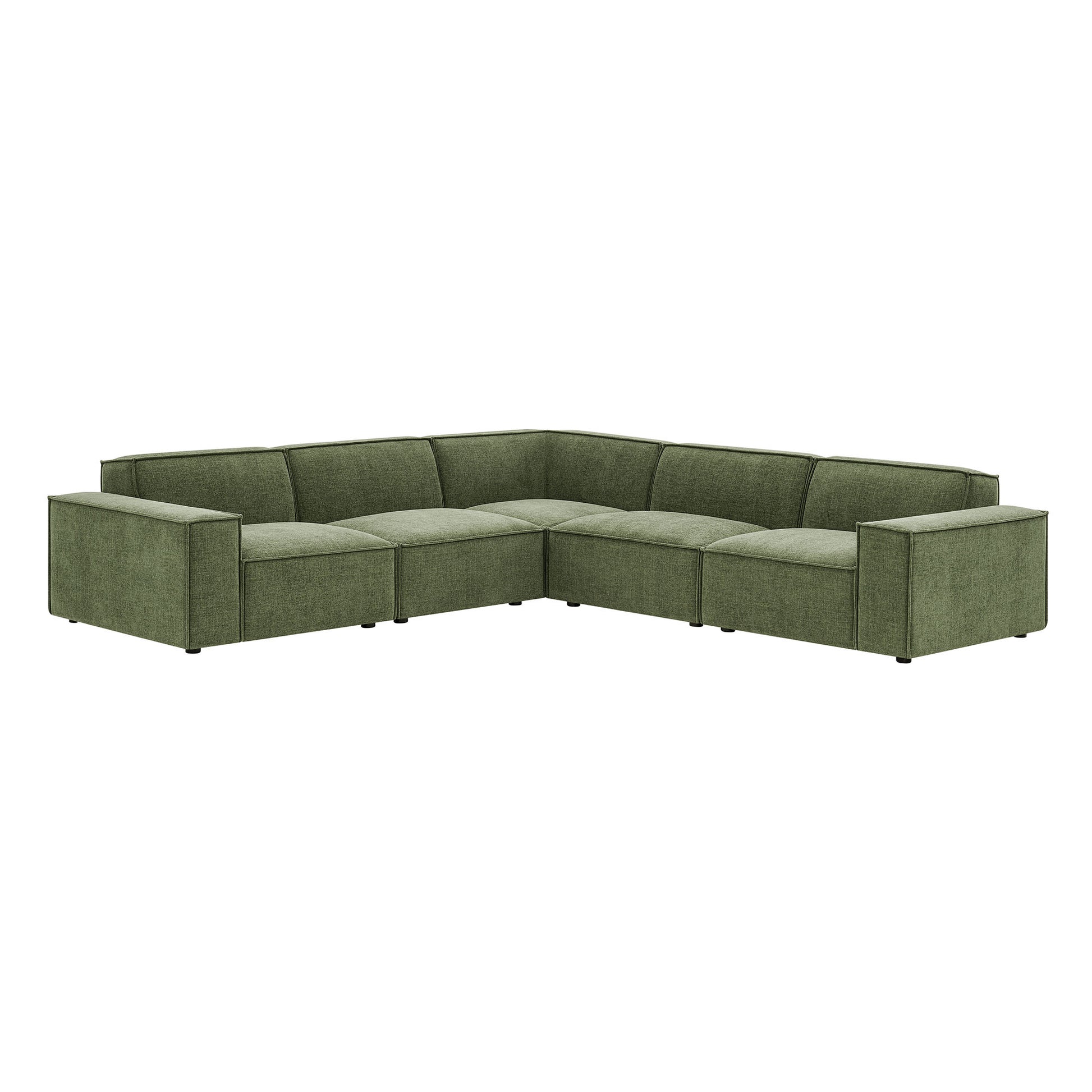 Restore 5-Piece Performance Fabric Upholstered Modular L-Shaped Sofa by Modway