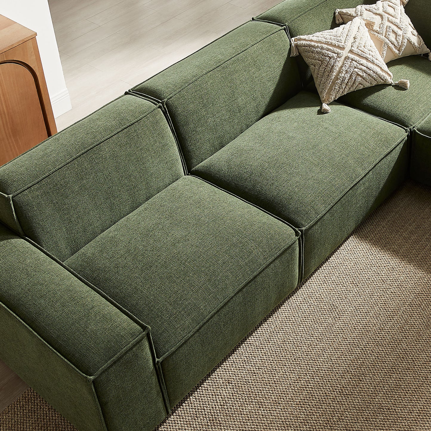 Restore 5-Piece Performance Fabric Upholstered Modular L-Shaped Sofa by Modway