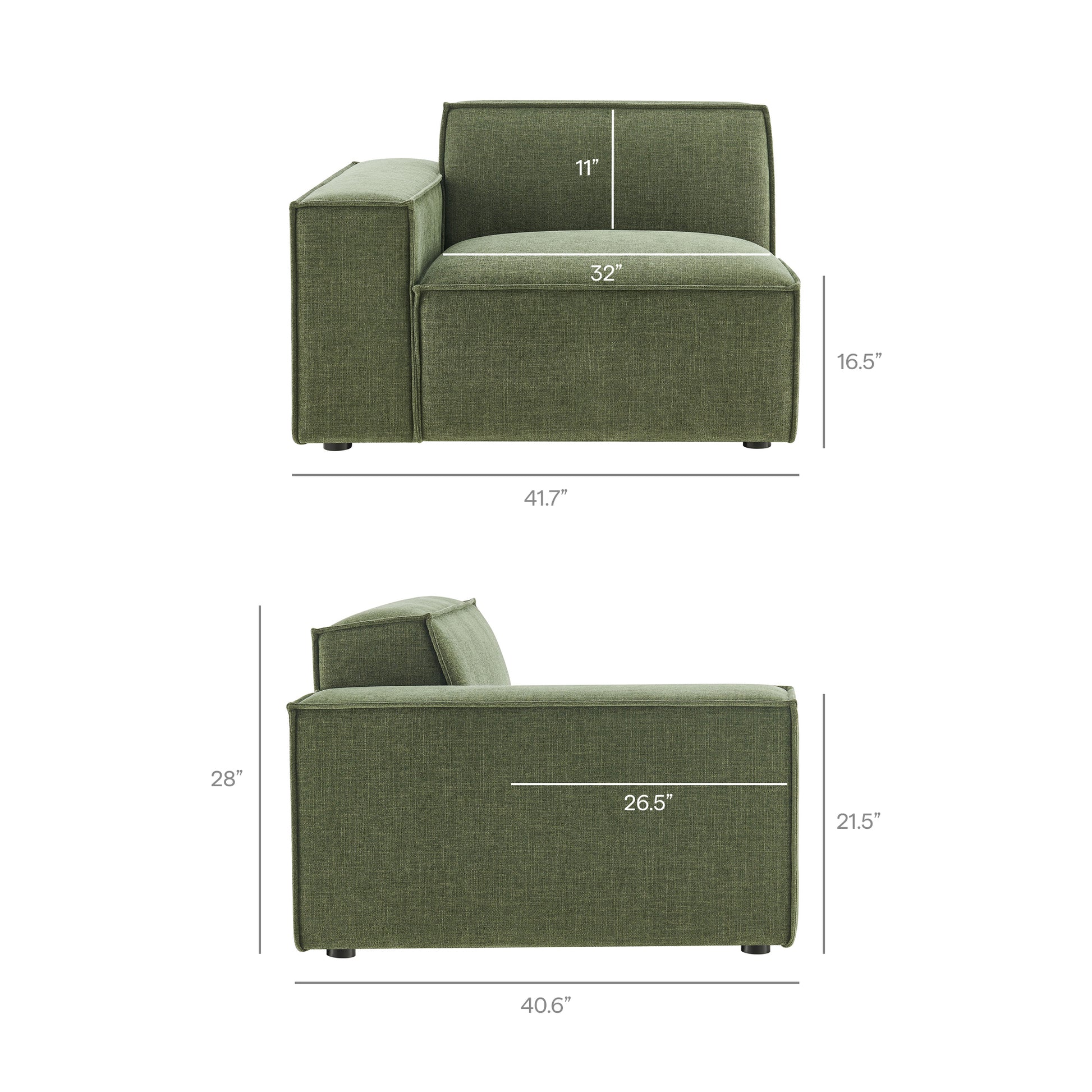 Restore 5-Piece Performance Fabric Upholstered Modular L-Shaped Sofa by Modway