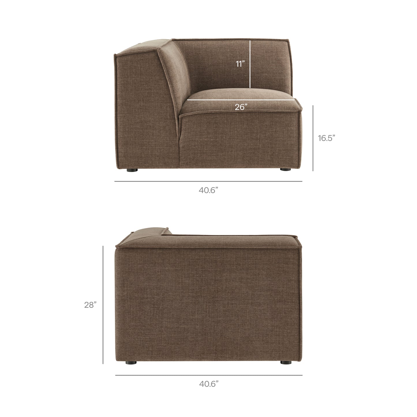 Restore 5-Piece Performance Fabric Upholstered Modular L-Shaped Sofa by Modway