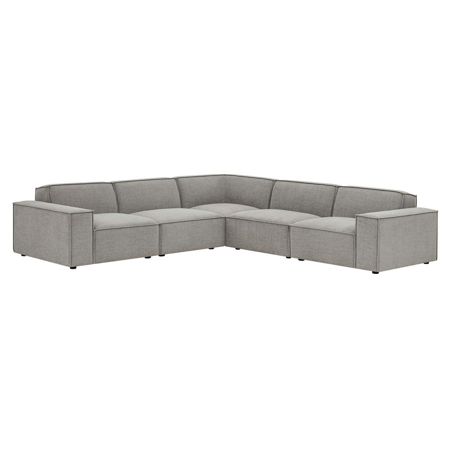 Restore 5-Piece Performance Fabric Upholstered Modular L-Shaped Sofa by Modway