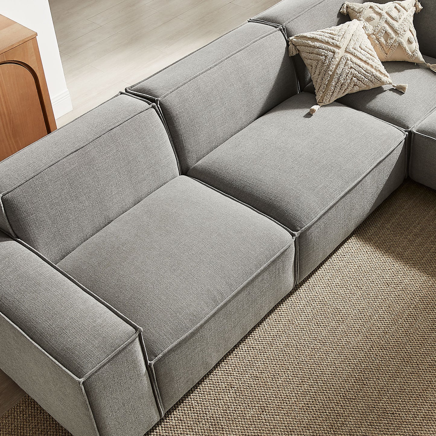 Restore 5-Piece Performance Fabric Upholstered Modular L-Shaped Sofa by Modway