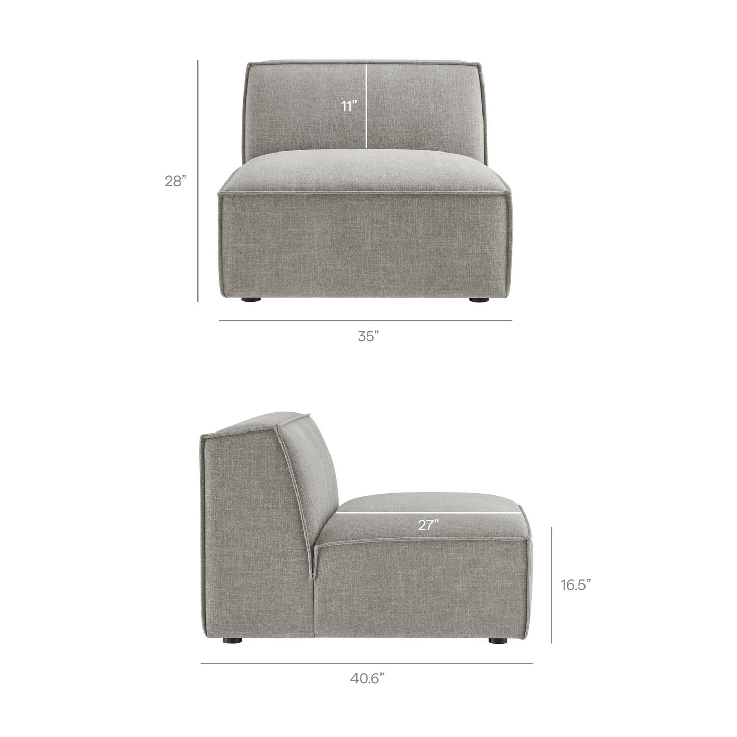 Restore 5-Piece Performance Fabric Upholstered Modular L-Shaped Sofa by Modway