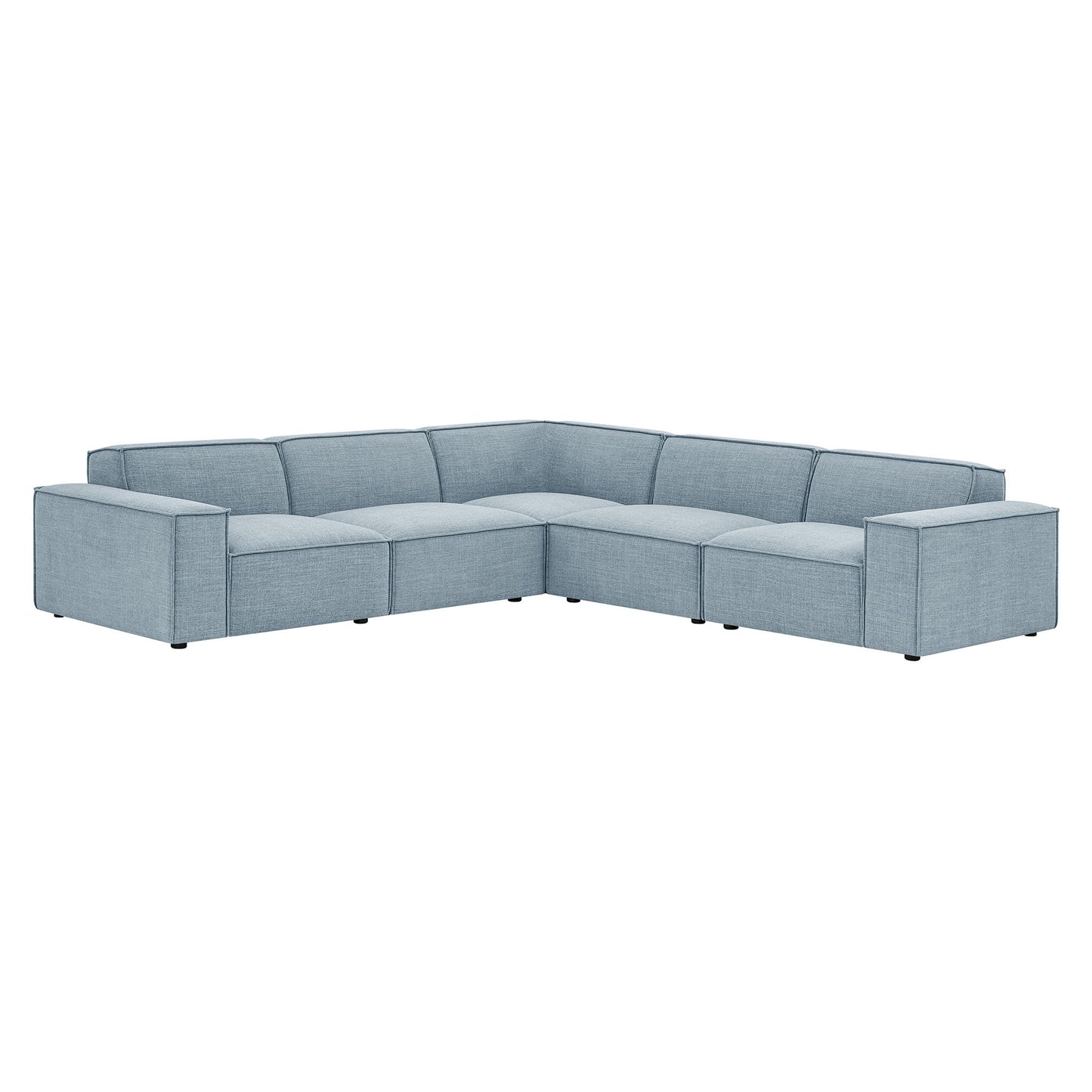Restore 5-Piece Performance Fabric Upholstered Modular L-Shaped Sofa by Modway