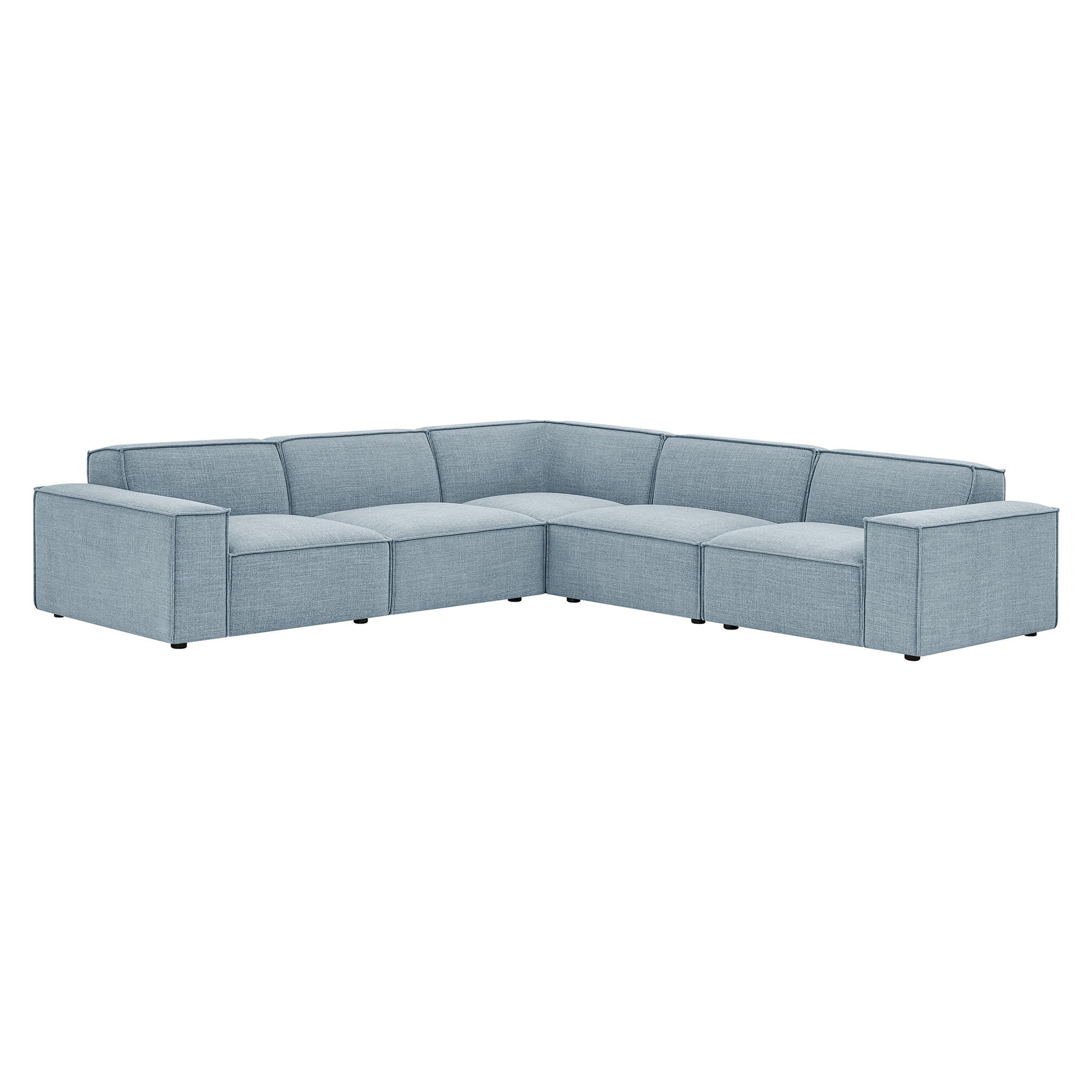 Restore 5-Piece Performance Fabric Upholstered Modular L-Shaped Sofa by Modway