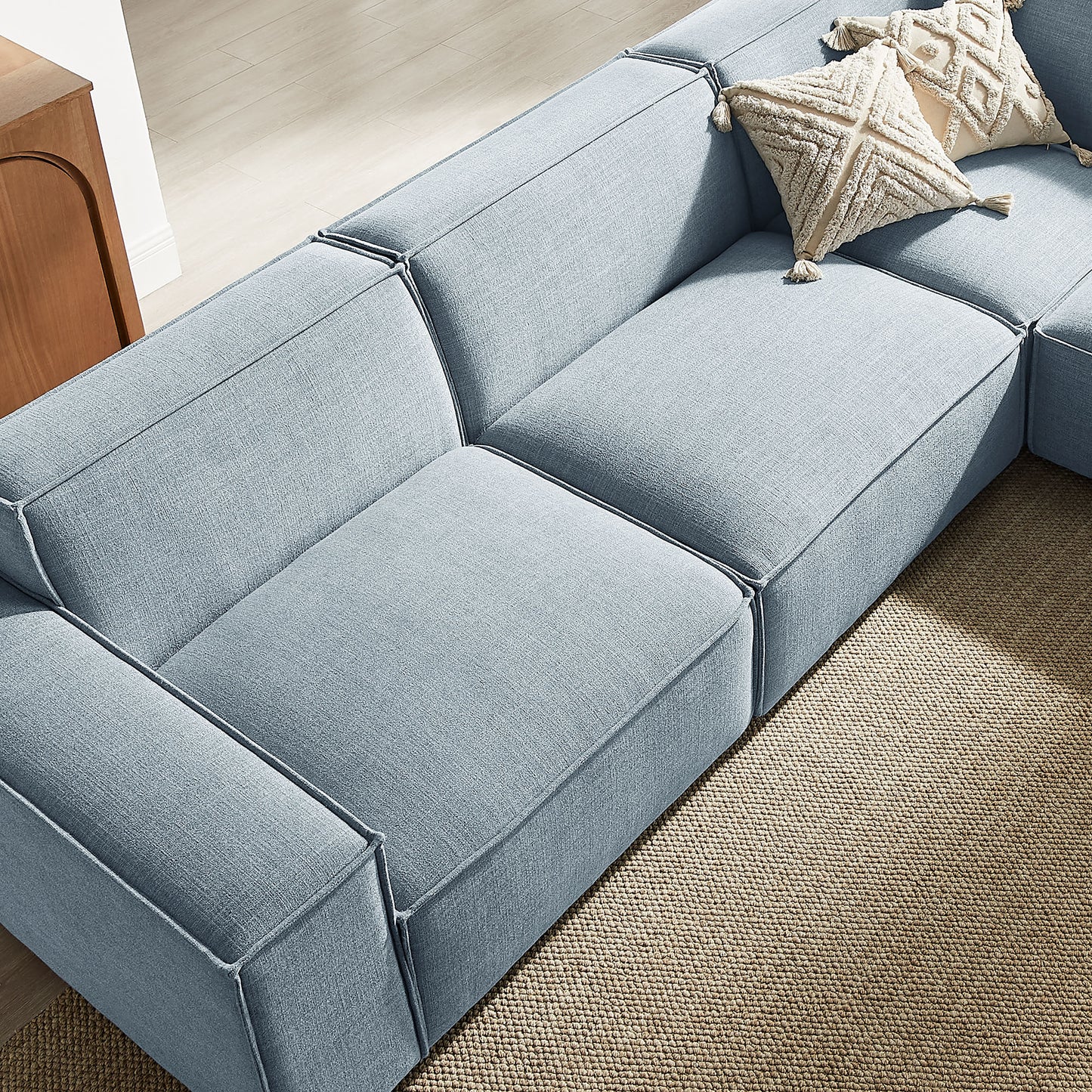 Restore 5-Piece Performance Fabric Upholstered Modular L-Shaped Sofa by Modway