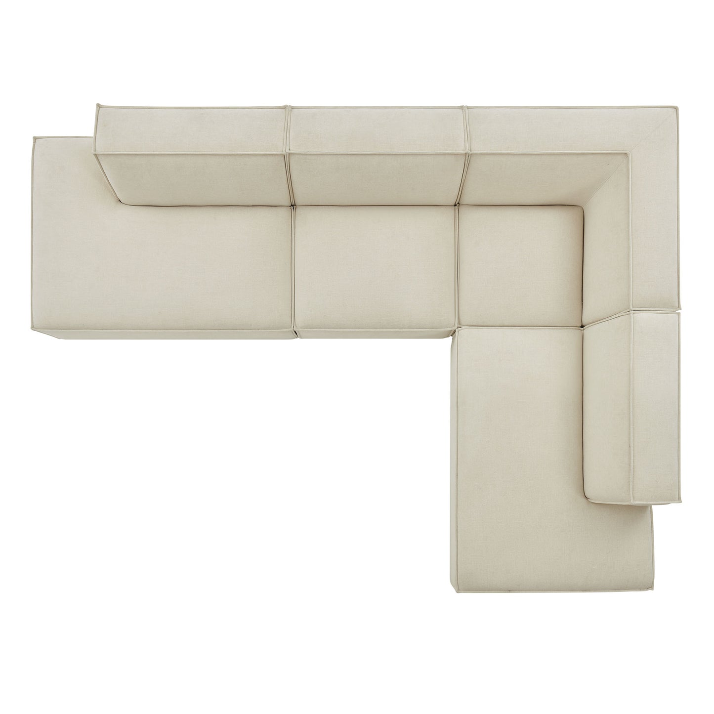 Restore 4-Piece Performance Fabric Upholstered Modular L-Shaped Armless Sectional Sofa by Modway