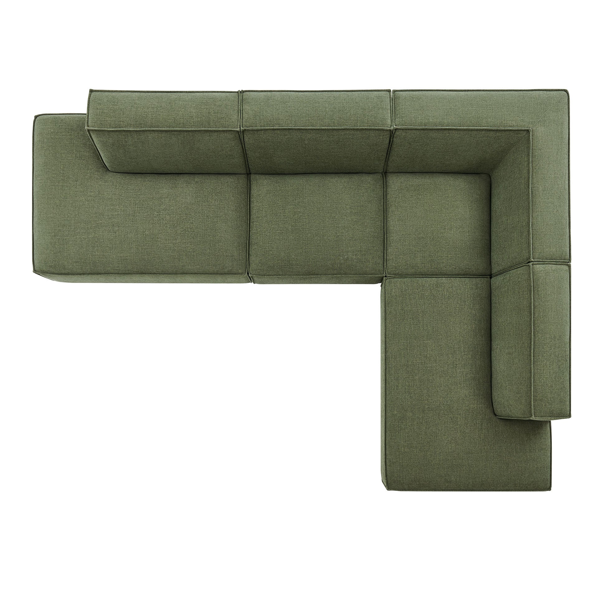 Restore 4-Piece Performance Fabric Upholstered Modular L-Shaped Armless Sectional Sofa by Modway