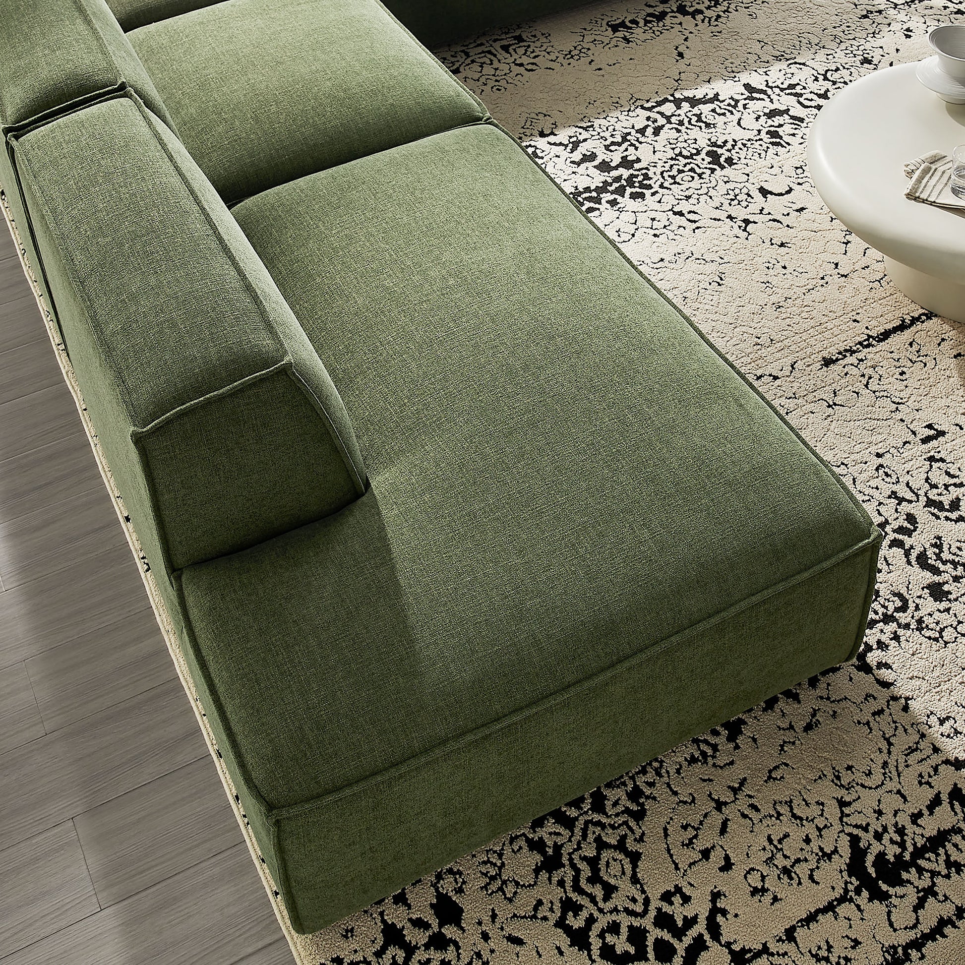 Restore 4-Piece Performance Fabric Upholstered Modular L-Shaped Armless Sectional Sofa by Modway