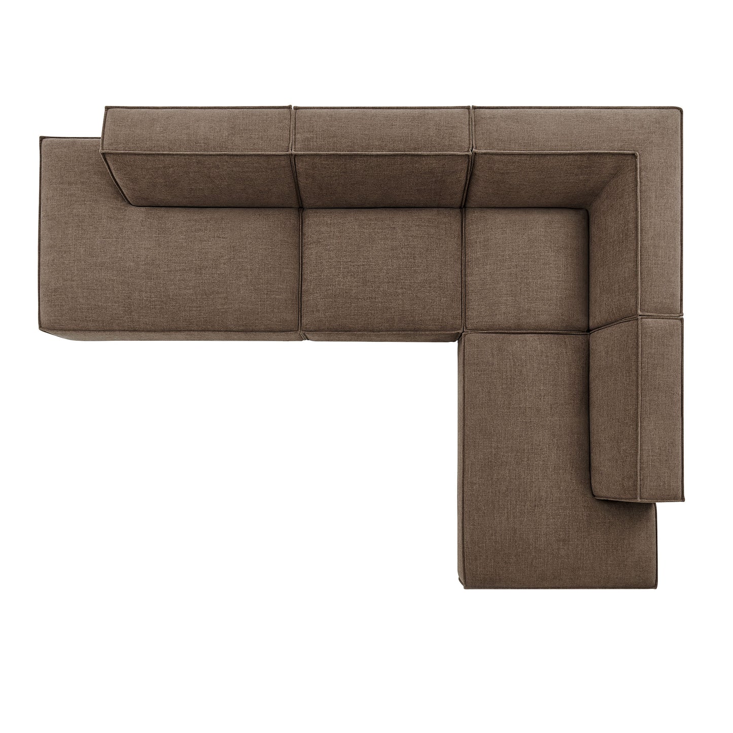 Restore 4-Piece Performance Fabric Upholstered Modular L-Shaped Armless Sectional Sofa by Modway