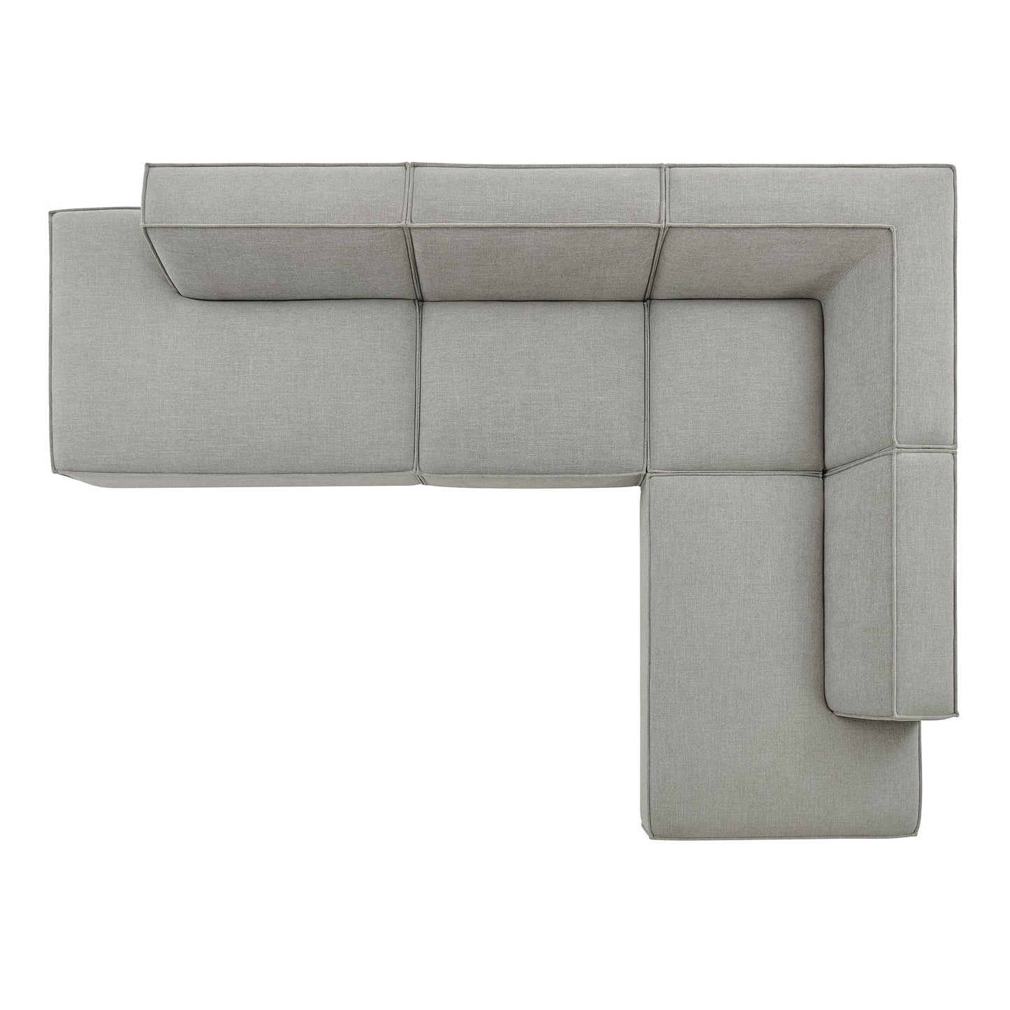 Restore 4-Piece Performance Fabric Upholstered Modular L-Shaped Armless Sectional Sofa by Modway