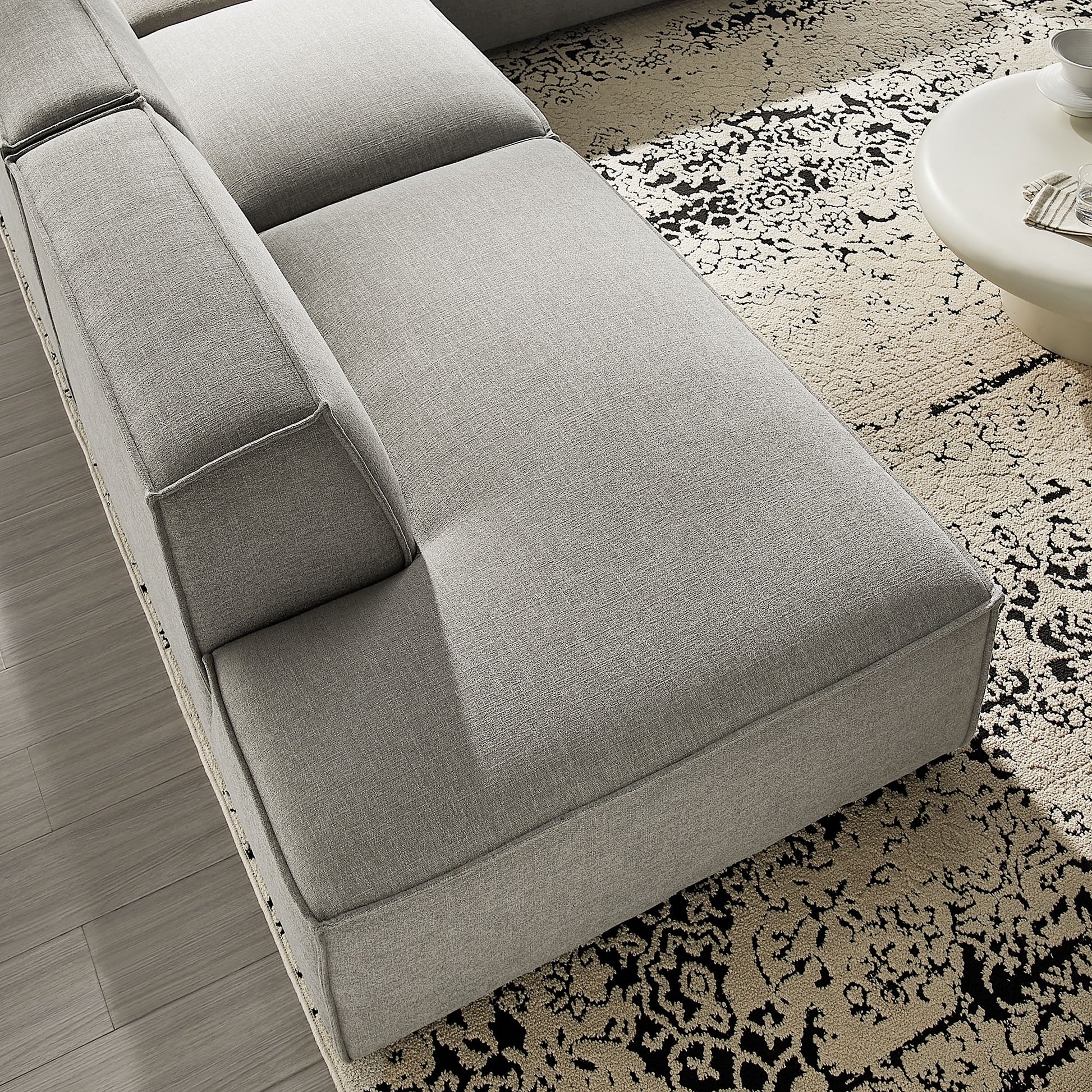 Restore 4-Piece Performance Fabric Upholstered Modular L-Shaped Armless Sectional Sofa by Modway