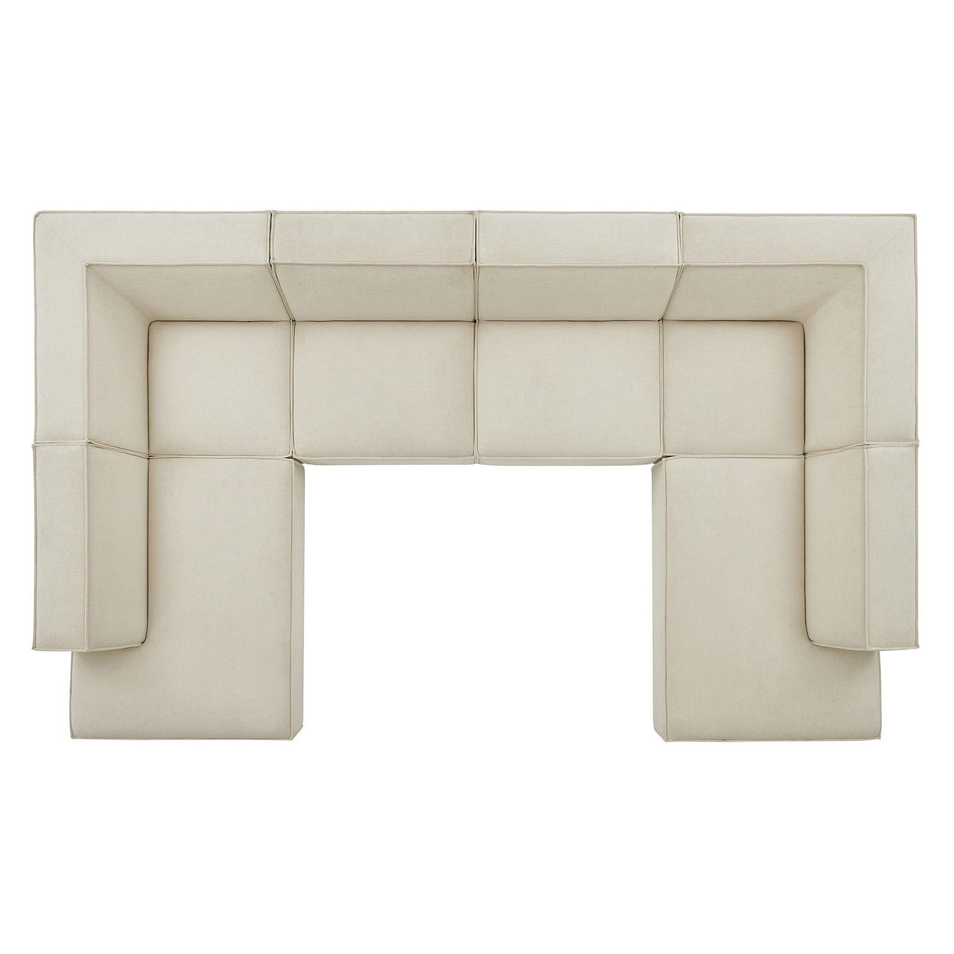 Restore 6-Piece Performance Fabric Upholstered U-Shaped Sectional Sofa by Modway