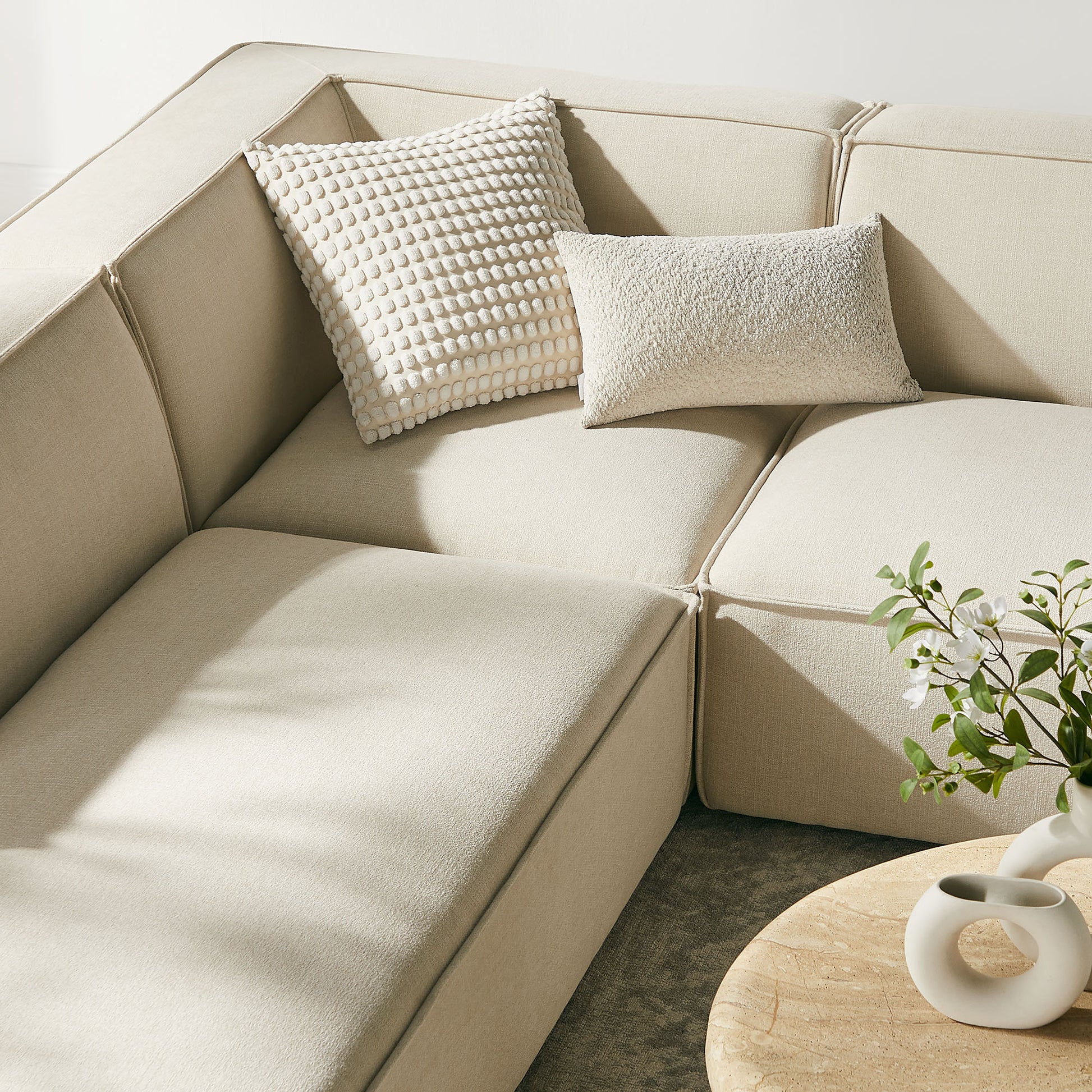 Restore 6-Piece Performance Fabric Upholstered U-Shaped Sectional Sofa by Modway