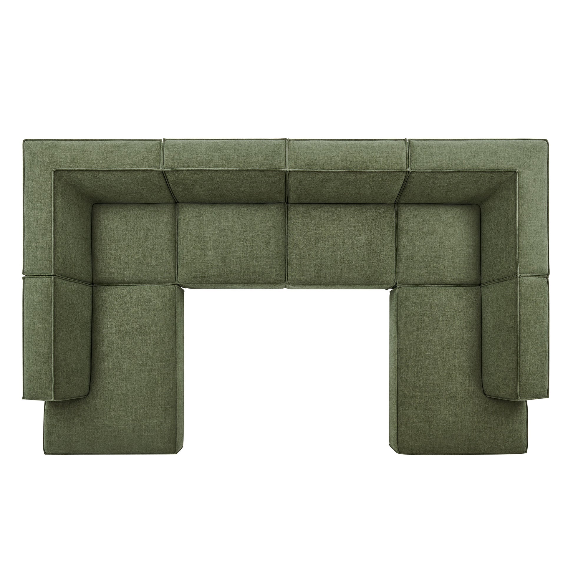 Restore 6-Piece Performance Fabric Upholstered U-Shaped Sectional Sofa by Modway