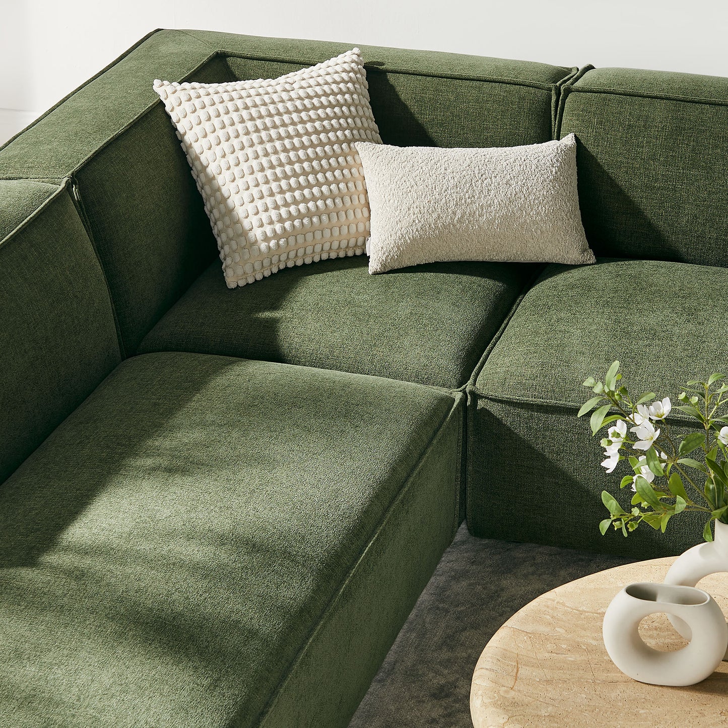 Restore 6-Piece Performance Fabric Upholstered U-Shaped Sectional Sofa by Modway