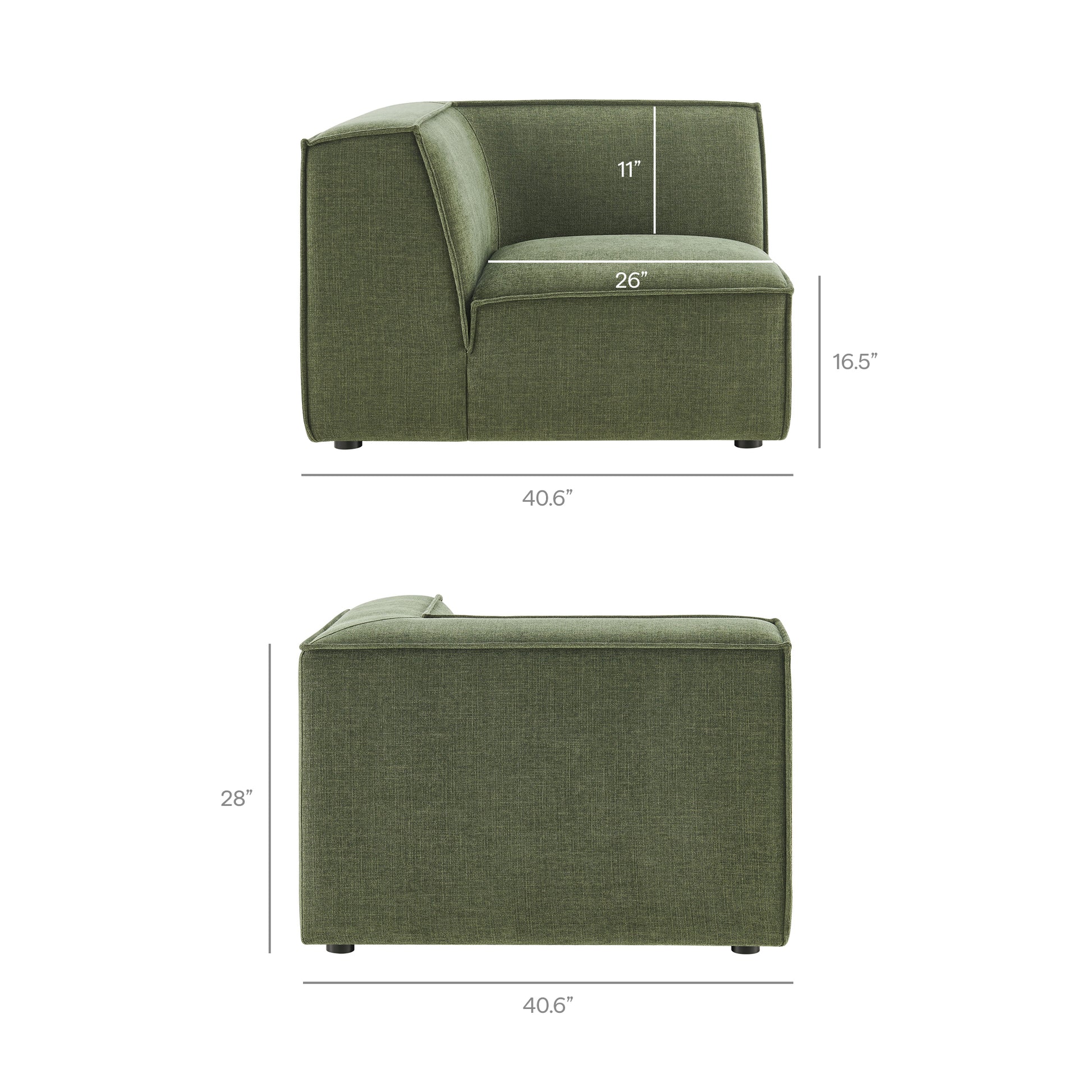 Restore 6-Piece Performance Fabric Upholstered U-Shaped Sectional Sofa by Modway