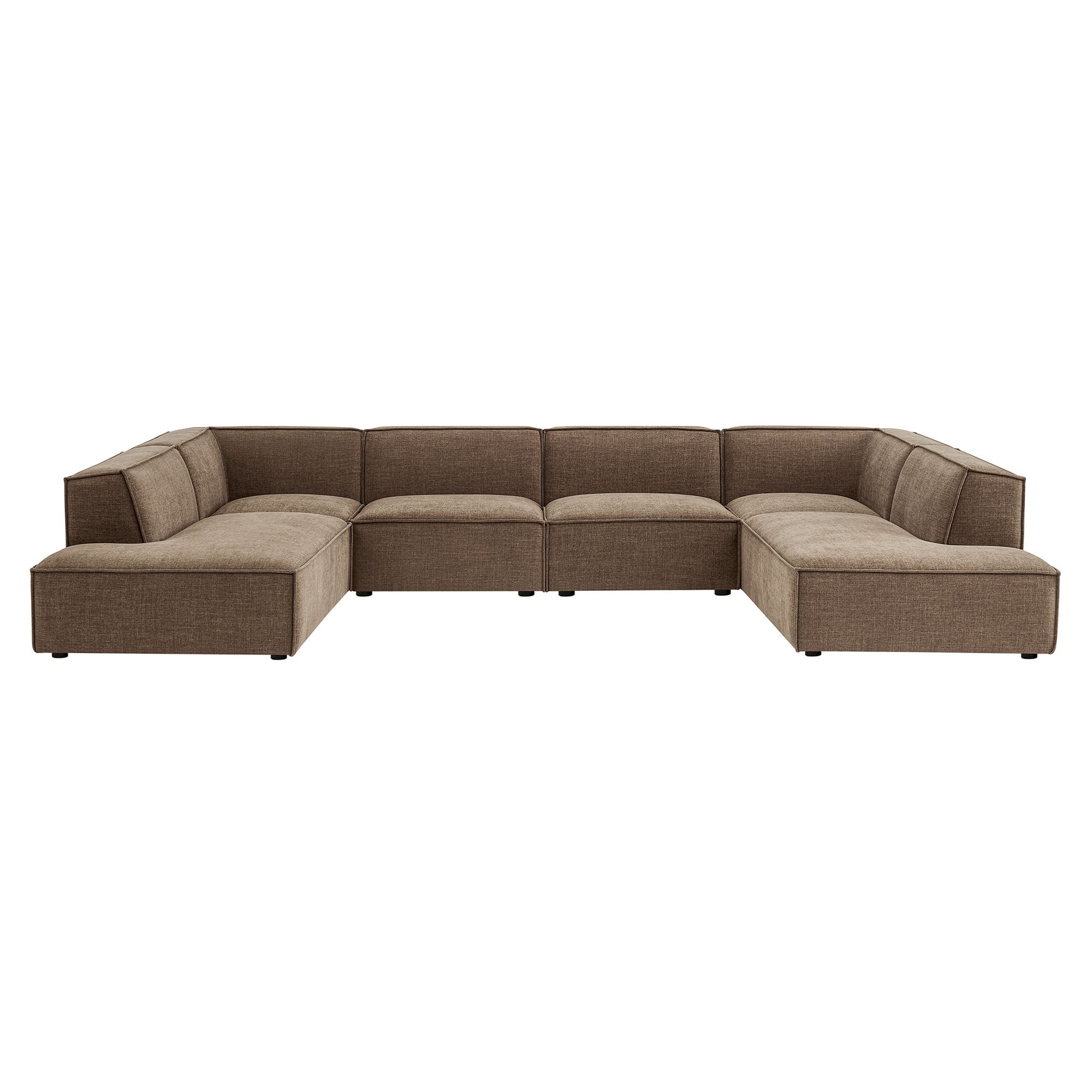 Restore 6-Piece Performance Fabric Upholstered U-Shaped Sectional Sofa by Modway