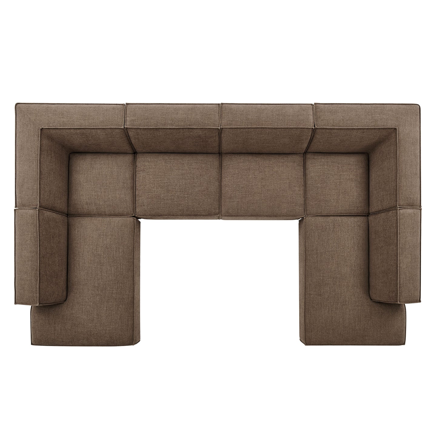 Restore 6-Piece Performance Fabric Upholstered U-Shaped Sectional Sofa by Modway