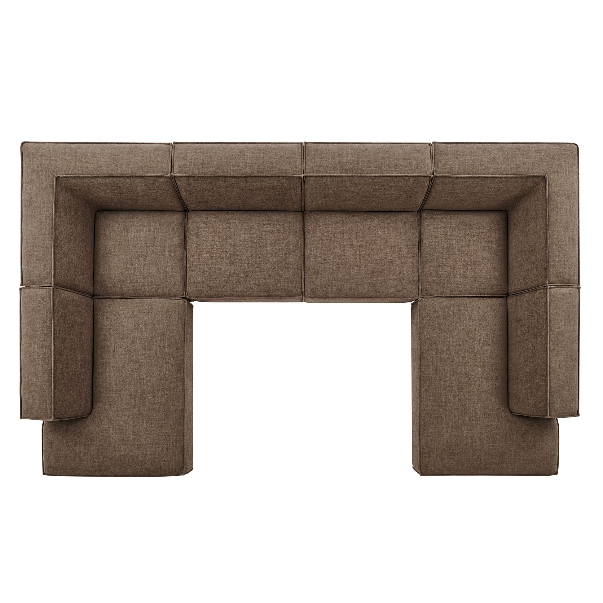 Restore 6-Piece Performance Fabric Upholstered U-Shaped Sectional Sofa by Modway