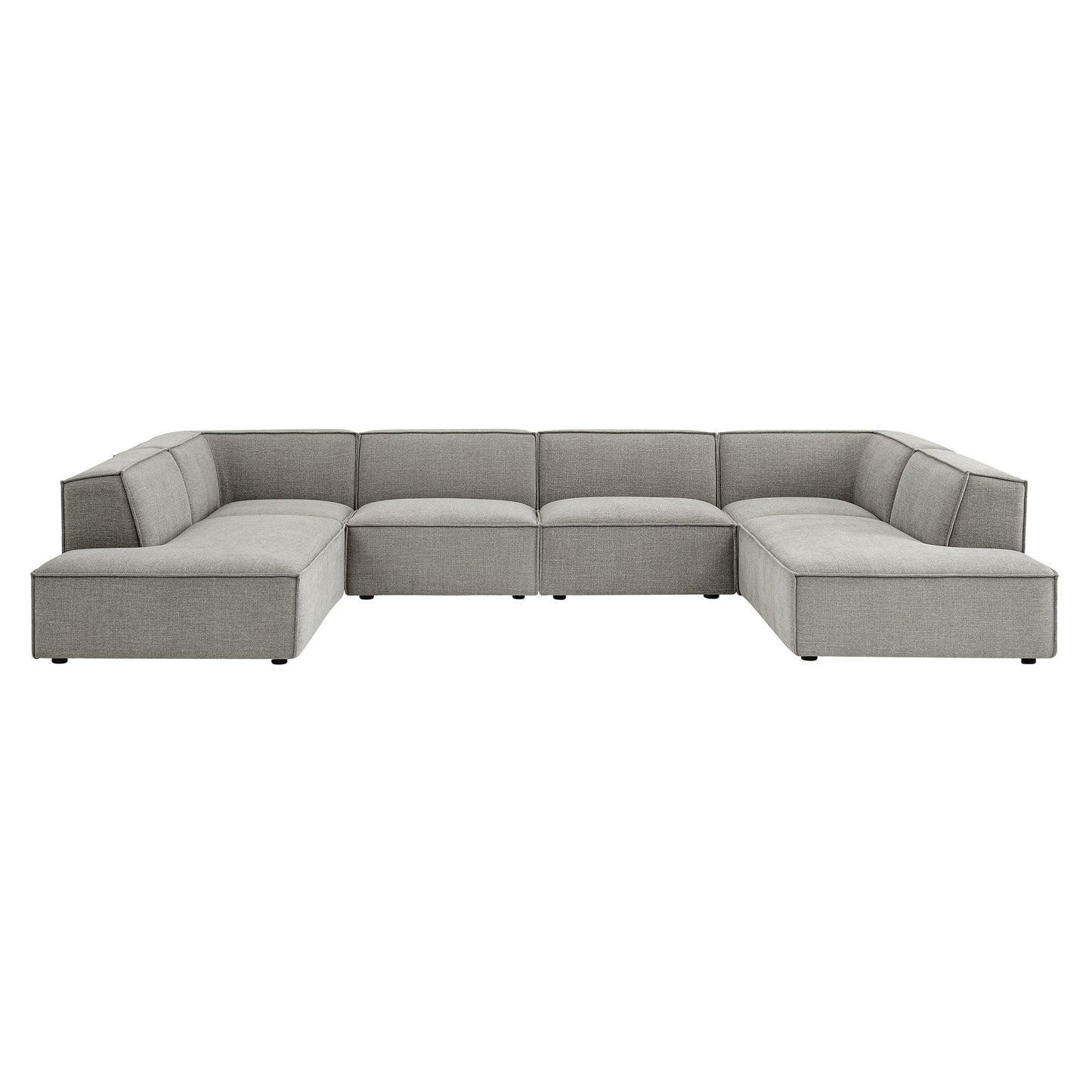 Restore 6-Piece Performance Fabric Upholstered U-Shaped Sectional Sofa by Modway