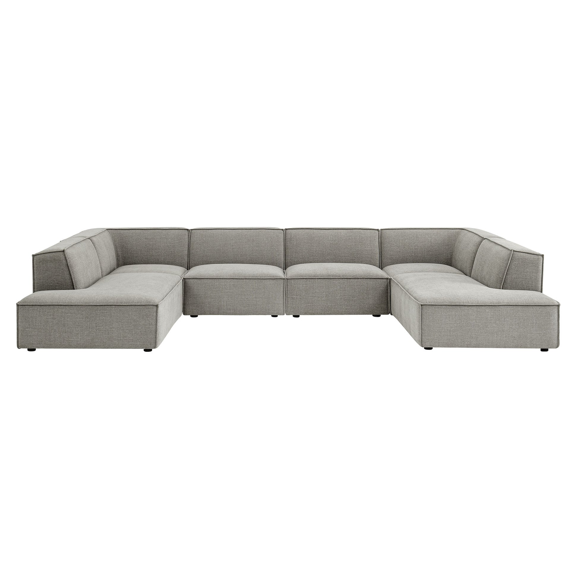 Restore 6-Piece Performance Fabric Upholstered U-Shaped Sectional Sofa by Modway