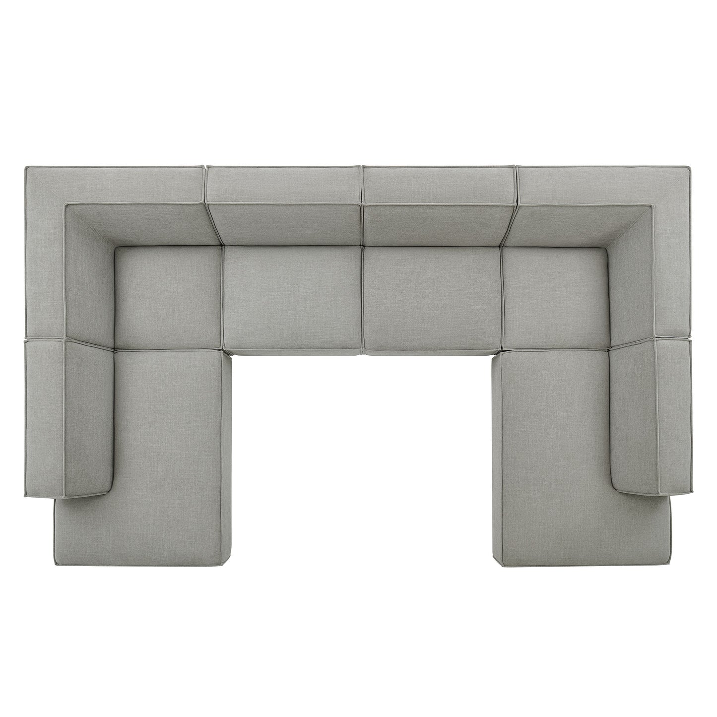 Restore 6-Piece Performance Fabric Upholstered U-Shaped Sectional Sofa by Modway