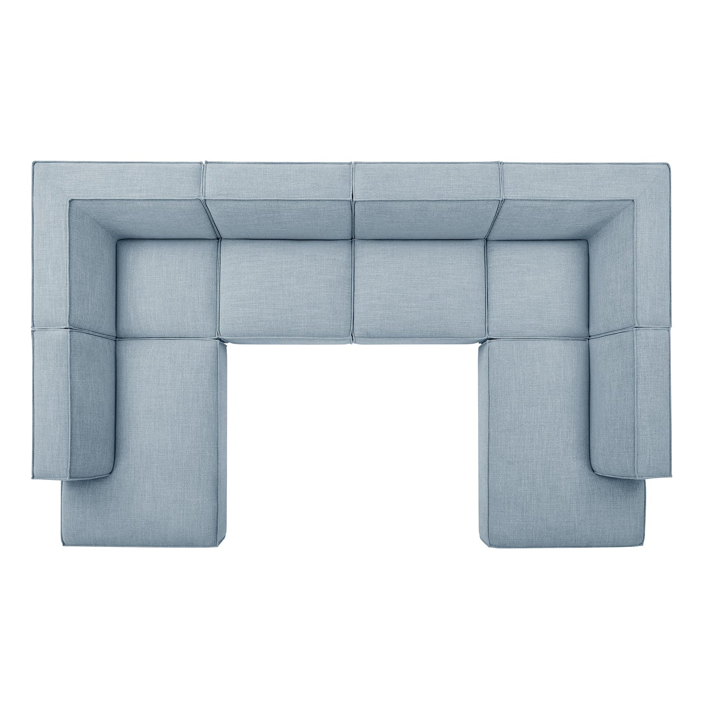 Restore 6-Piece Performance Fabric Upholstered U-Shaped Sectional Sofa by Modway