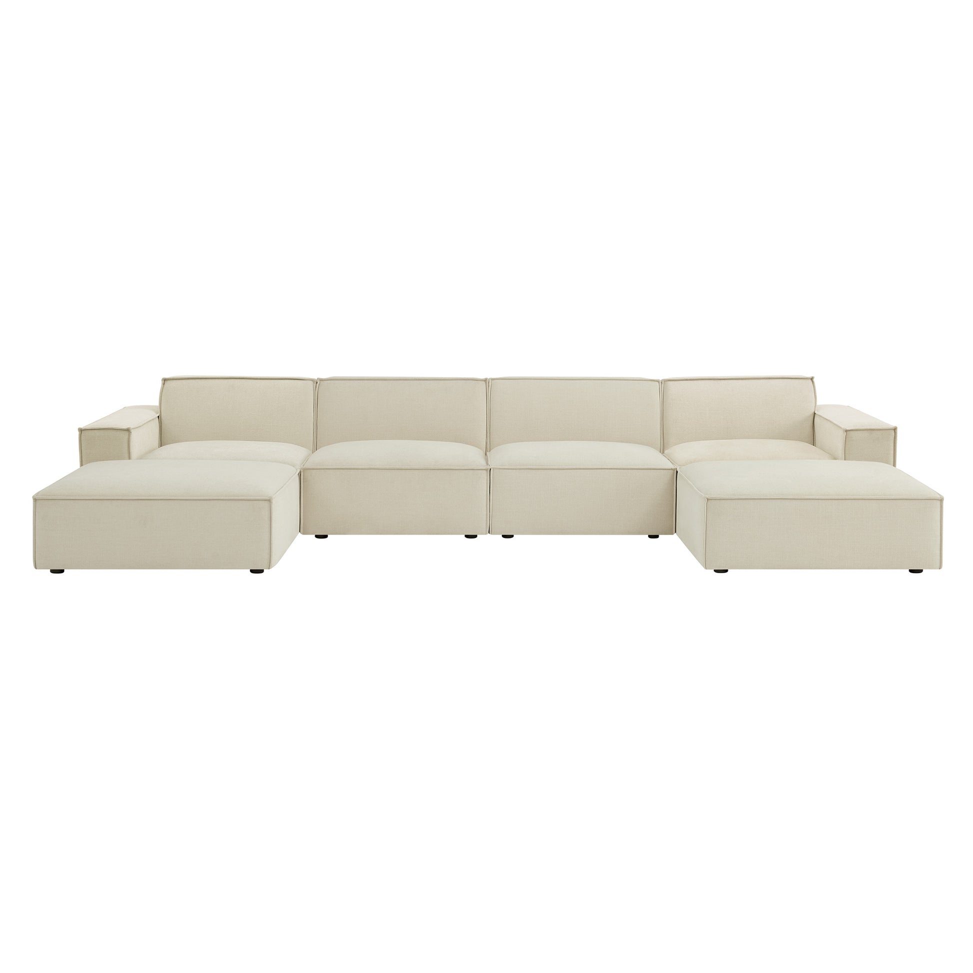 Restore 6-Piece Performance Fabric Upholstered Modular Sectional Sofa by Modway