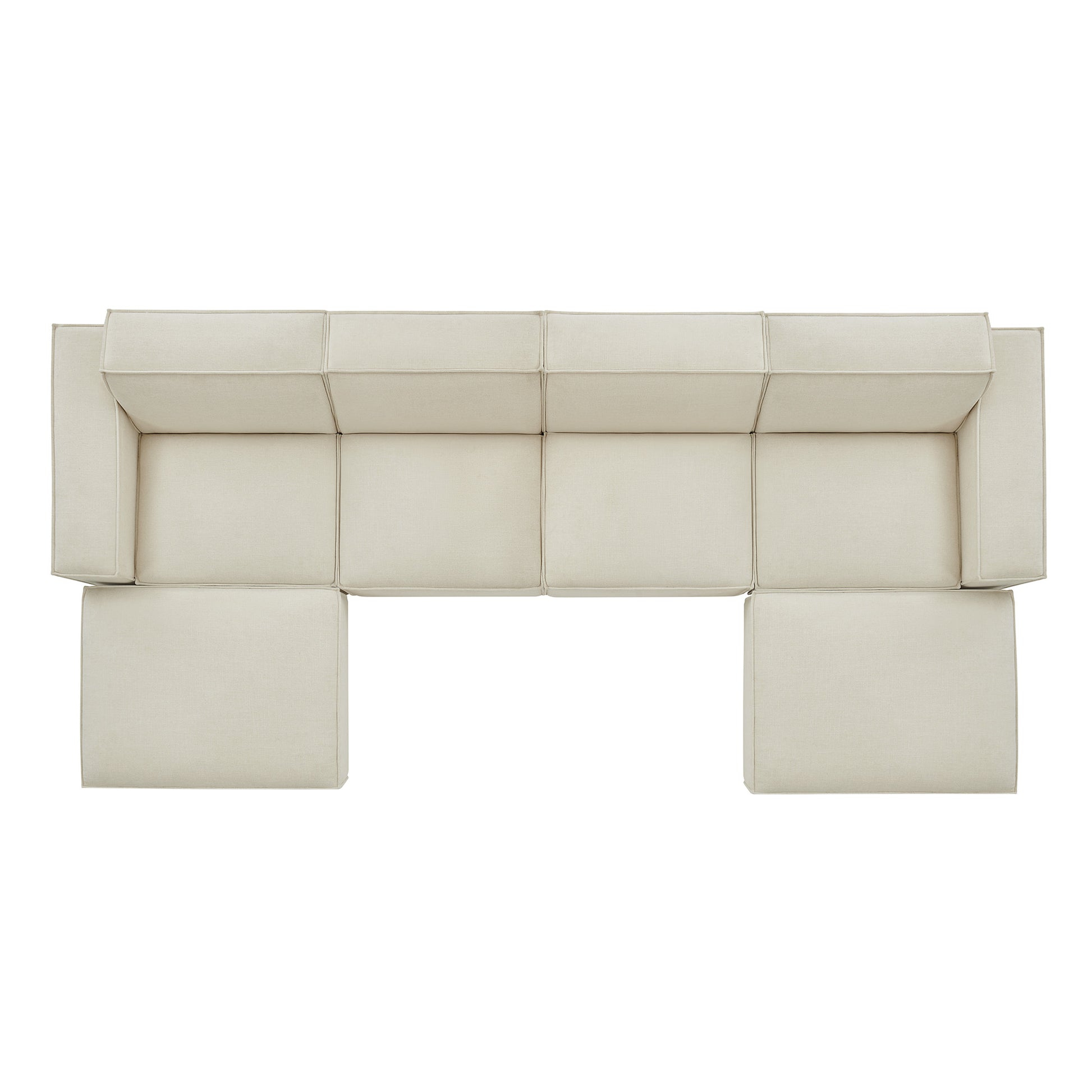 Restore 6-Piece Performance Fabric Upholstered Modular Sectional Sofa by Modway