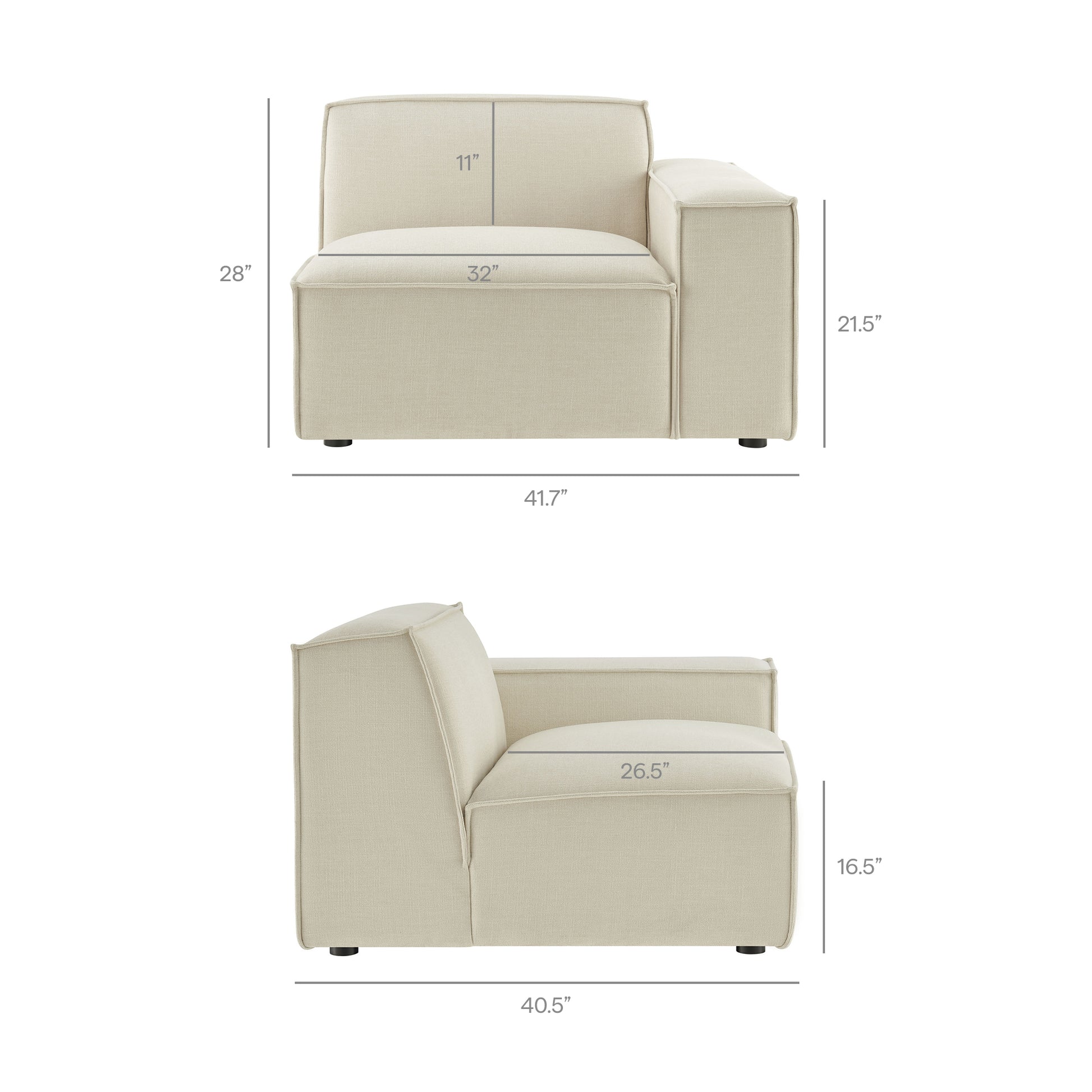 Restore 6-Piece Performance Fabric Upholstered Modular Sectional Sofa by Modway