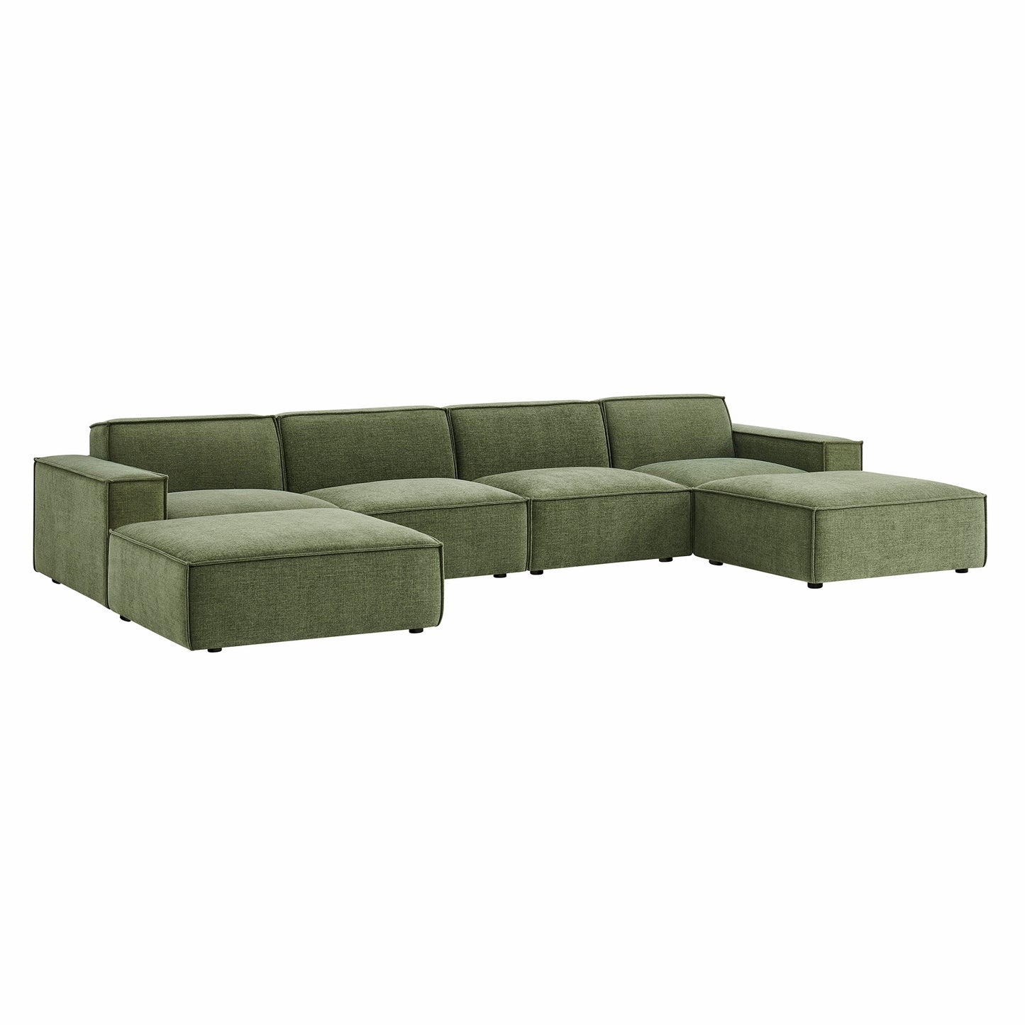 Restore 6-Piece Performance Fabric Upholstered Modular Sectional Sofa by Modway