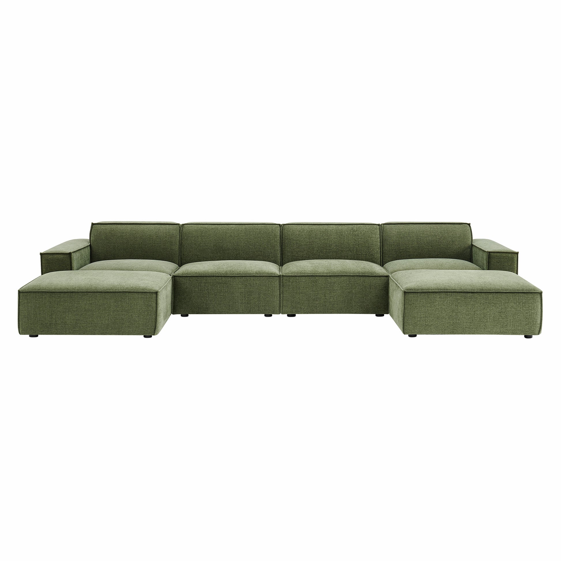 Restore 6-Piece Performance Fabric Upholstered Modular Sectional Sofa by Modway