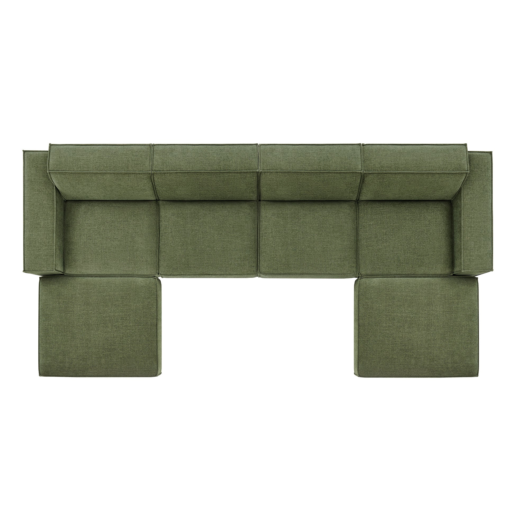 Restore 6-Piece Performance Fabric Upholstered Modular Sectional Sofa by Modway