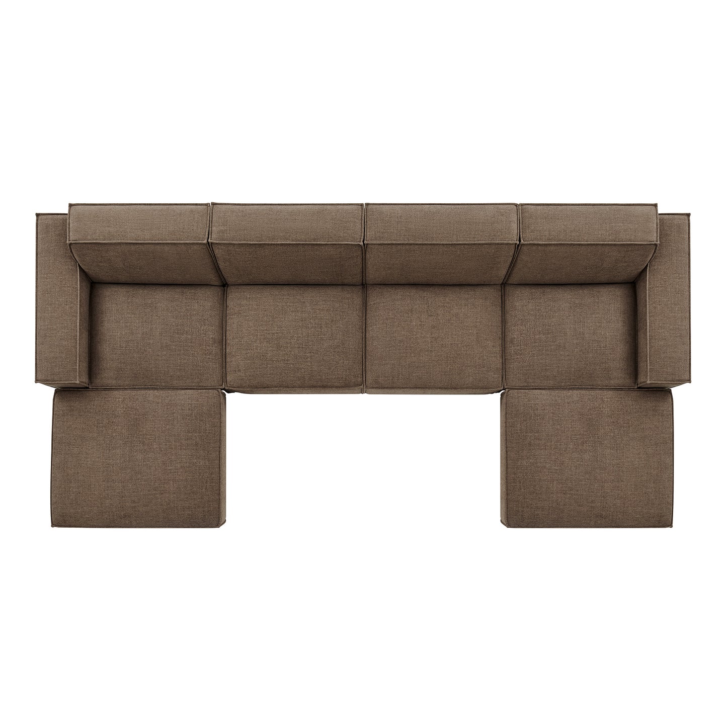 Restore 6-Piece Performance Fabric Upholstered Modular Sectional Sofa by Modway