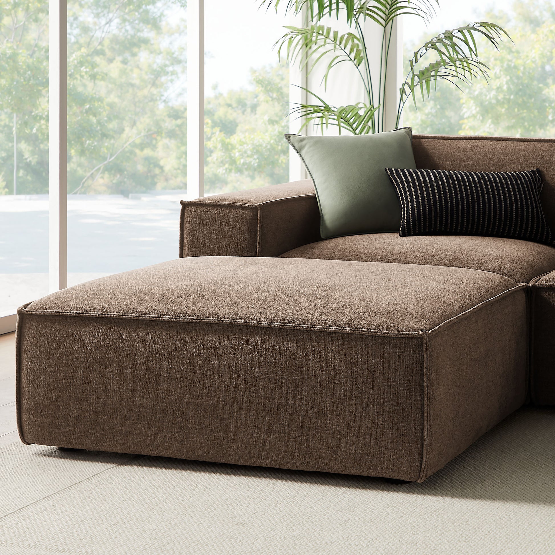 Restore 6-Piece Performance Fabric Upholstered Modular Sectional Sofa by Modway