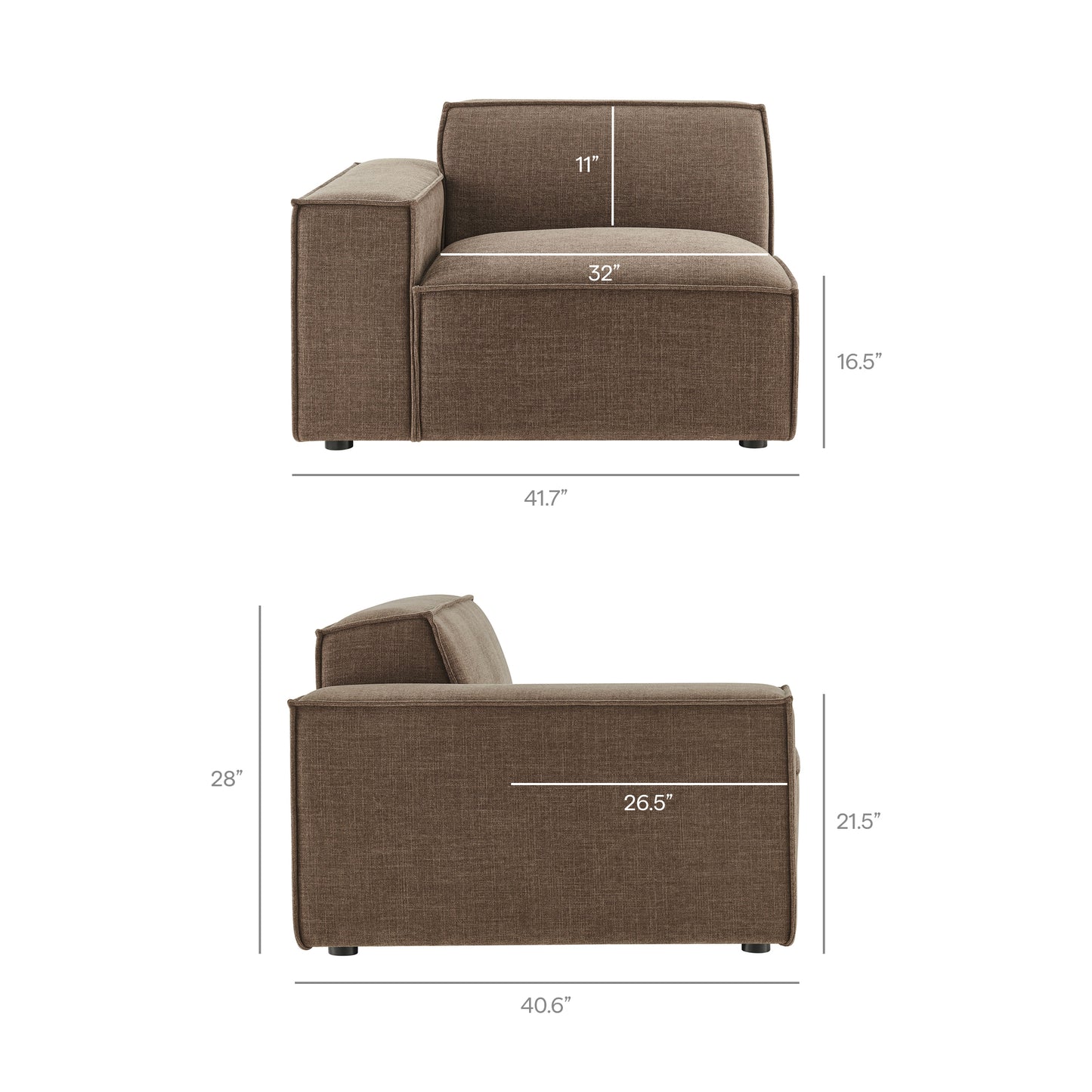 Restore 6-Piece Performance Fabric Upholstered Modular Sectional Sofa by Modway