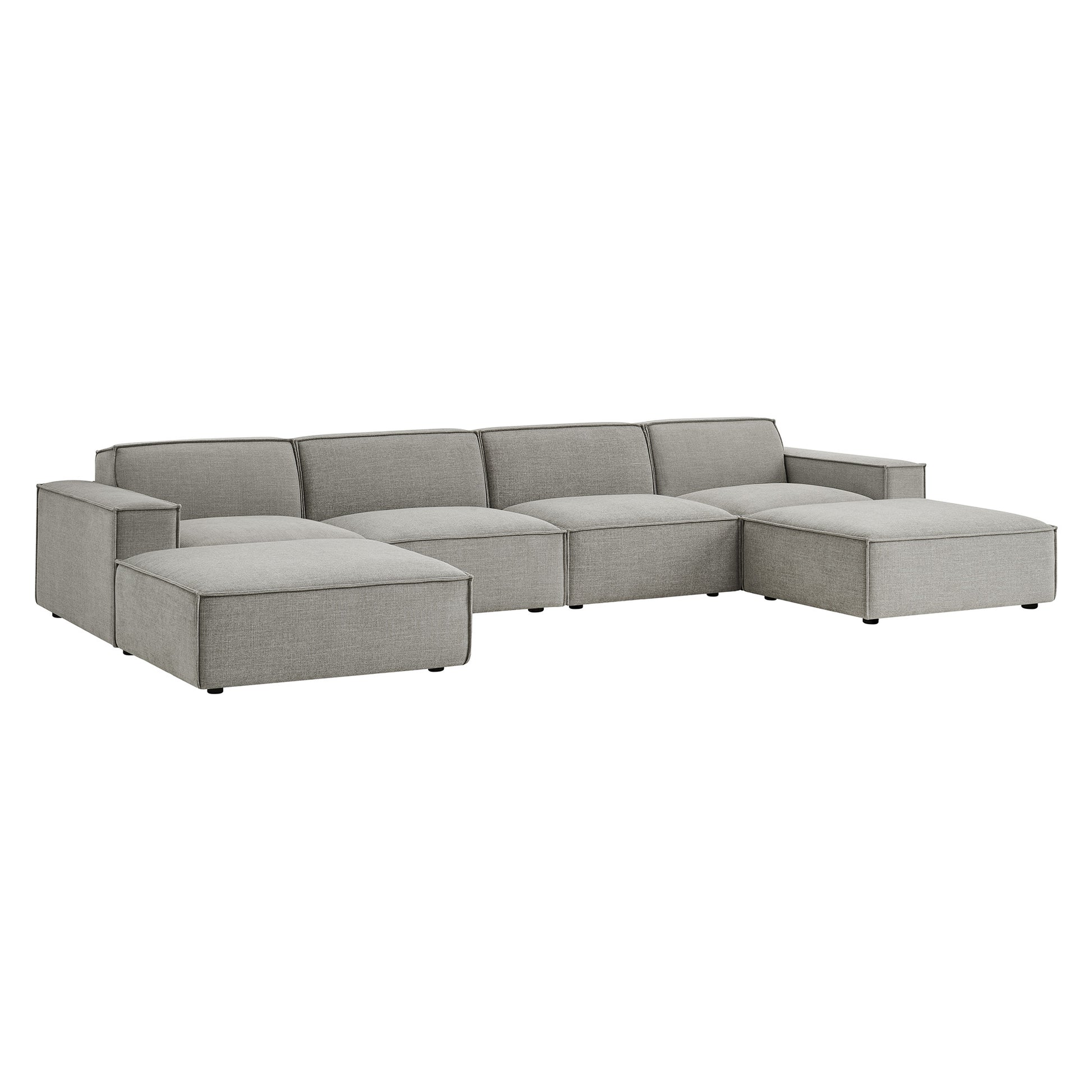Restore 6-Piece Performance Fabric Upholstered Modular Sectional Sofa by Modway