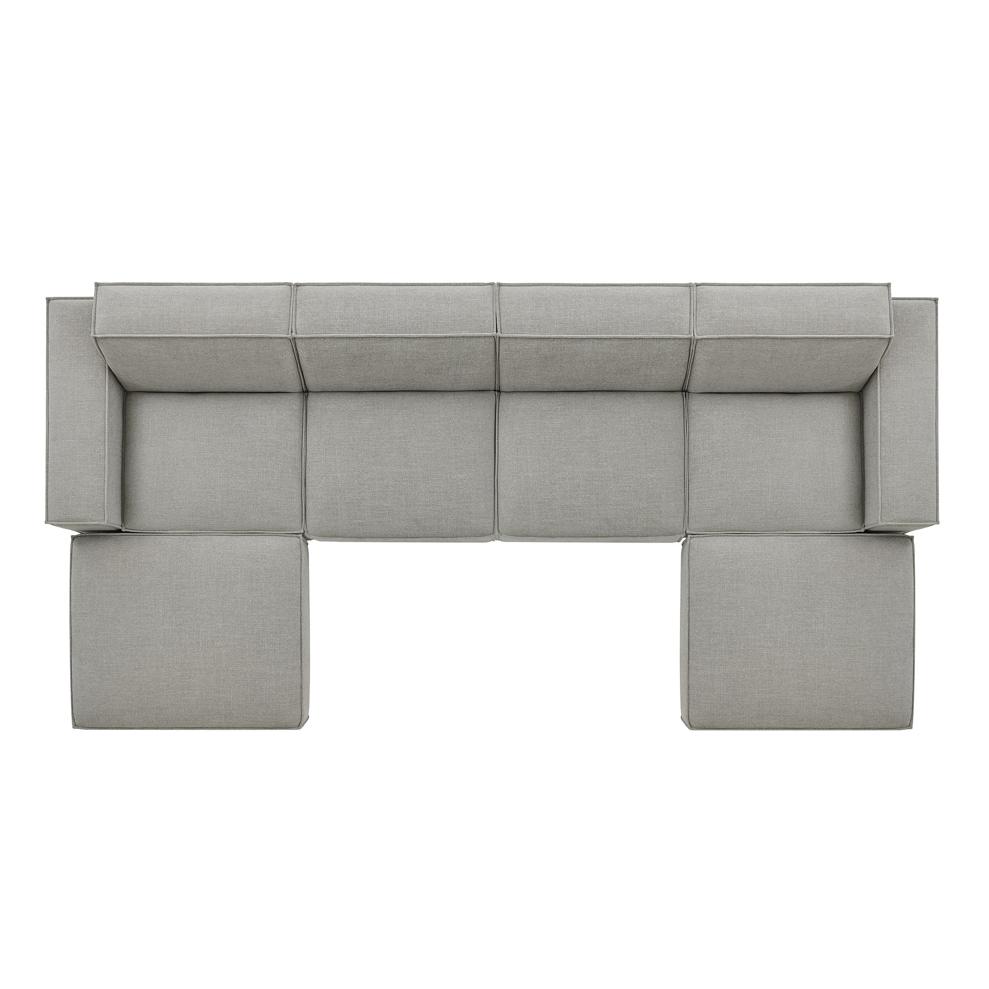 Restore 6-Piece Performance Fabric Upholstered Modular Sectional Sofa by Modway