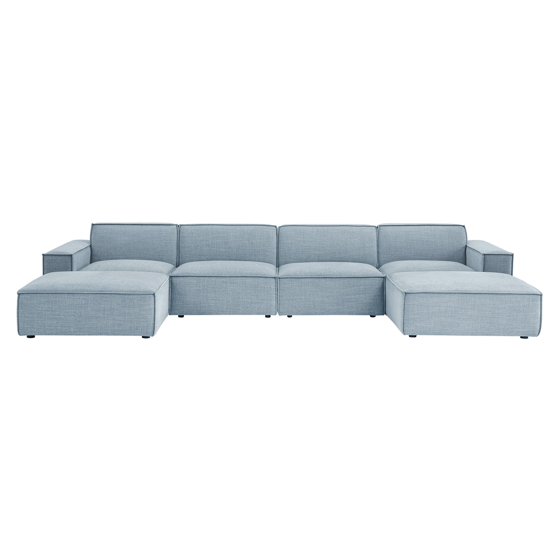 Restore 6-Piece Performance Fabric Upholstered Modular Sectional Sofa by Modway