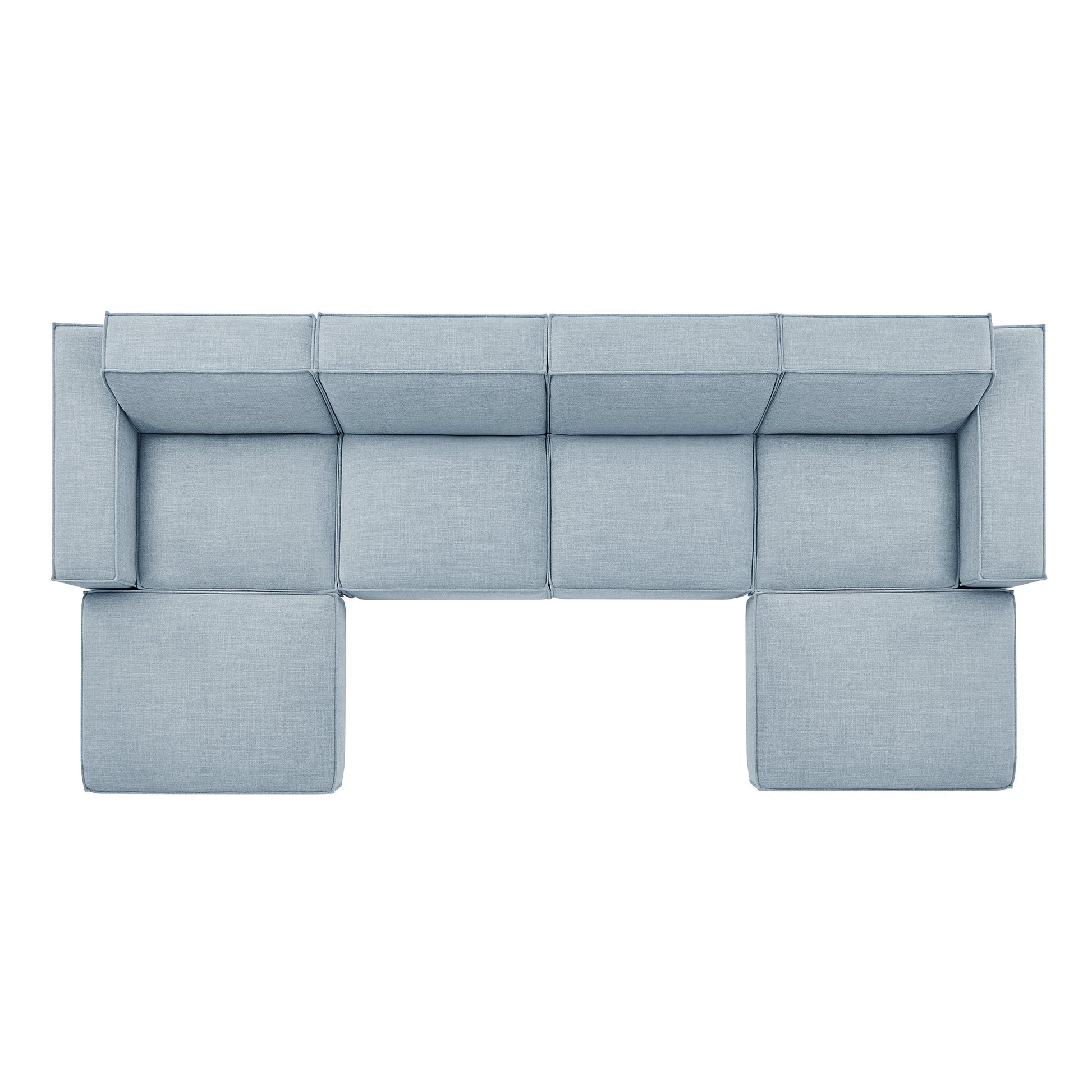 Restore 6-Piece Performance Fabric Upholstered Modular Sectional Sofa by Modway