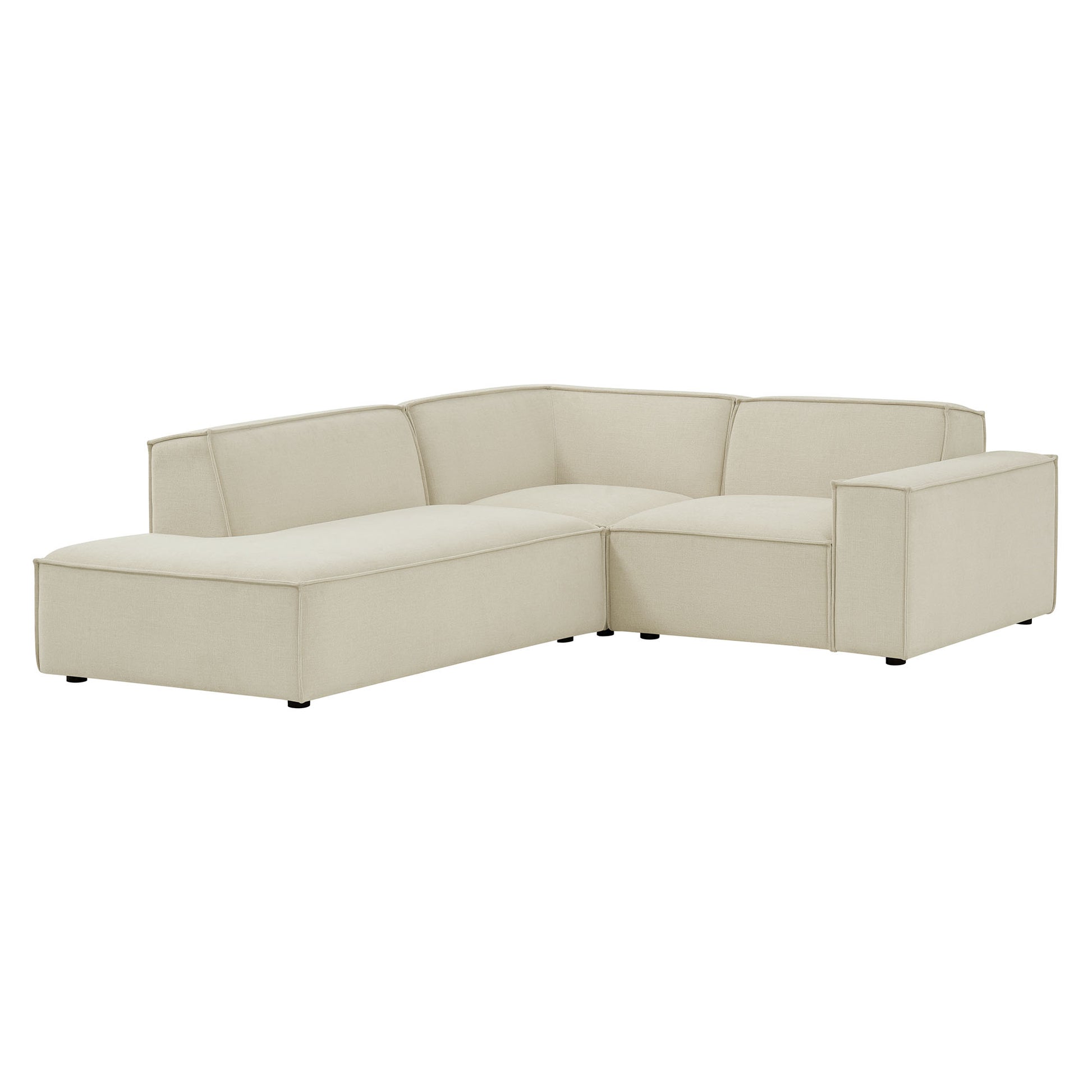 Restore 3-Piece Performance Fabric Upholstered Modular L-Shaped Sectional Sofa by Modway