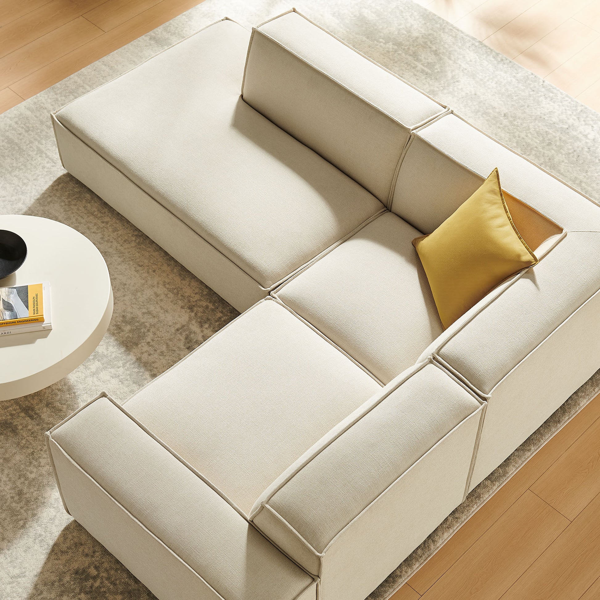 Restore 3-Piece Performance Fabric Upholstered Modular L-Shaped Sectional Sofa by Modway