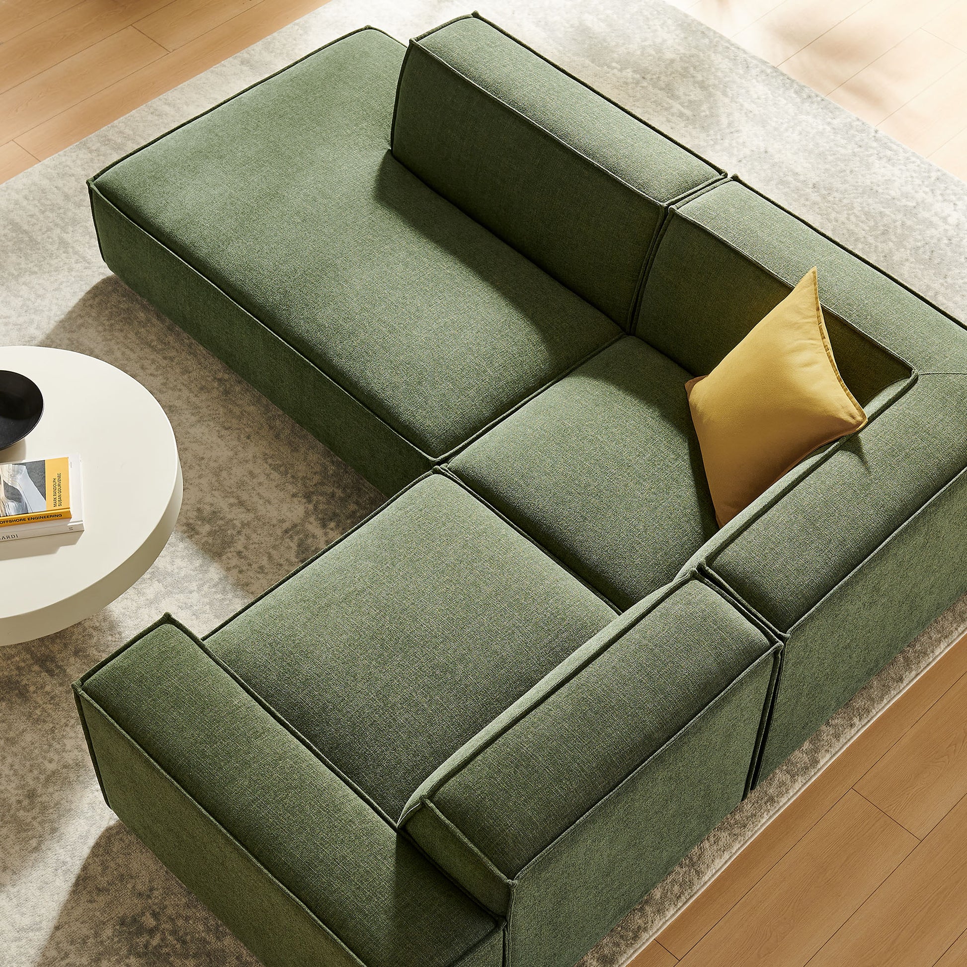 Restore 3-Piece Performance Fabric Upholstered Modular L-Shaped Sectional Sofa by Modway