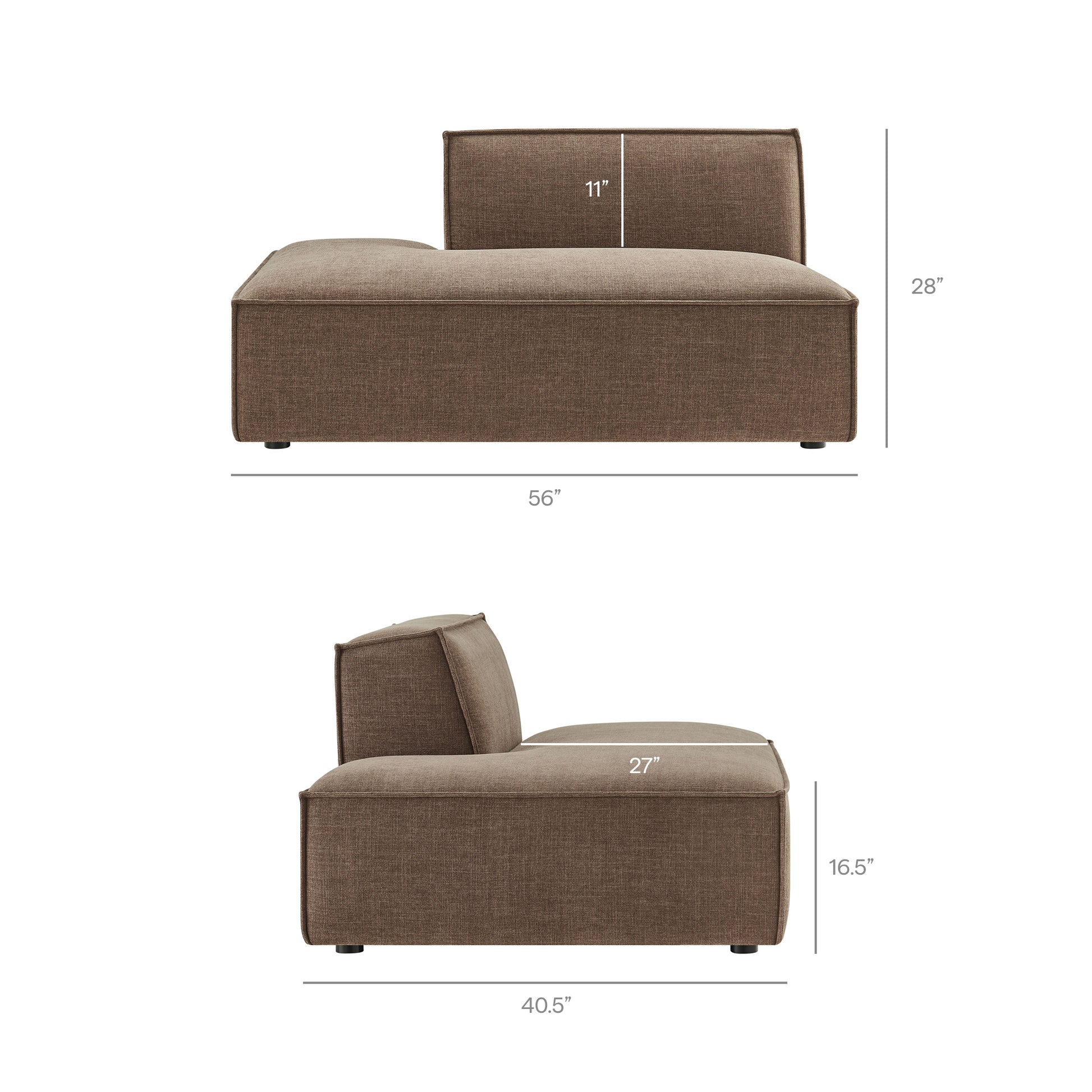 Restore 3-Piece Performance Fabric Upholstered Modular L-Shaped Sectional Sofa by Modway