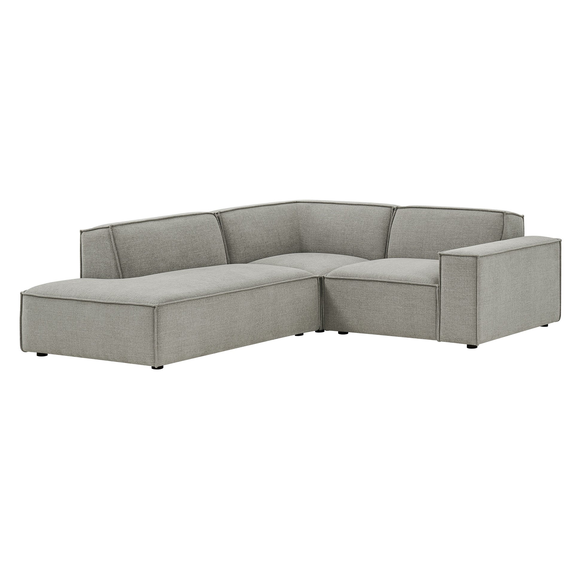Restore 3-Piece Performance Fabric Upholstered Modular L-Shaped Sectional Sofa by Modway