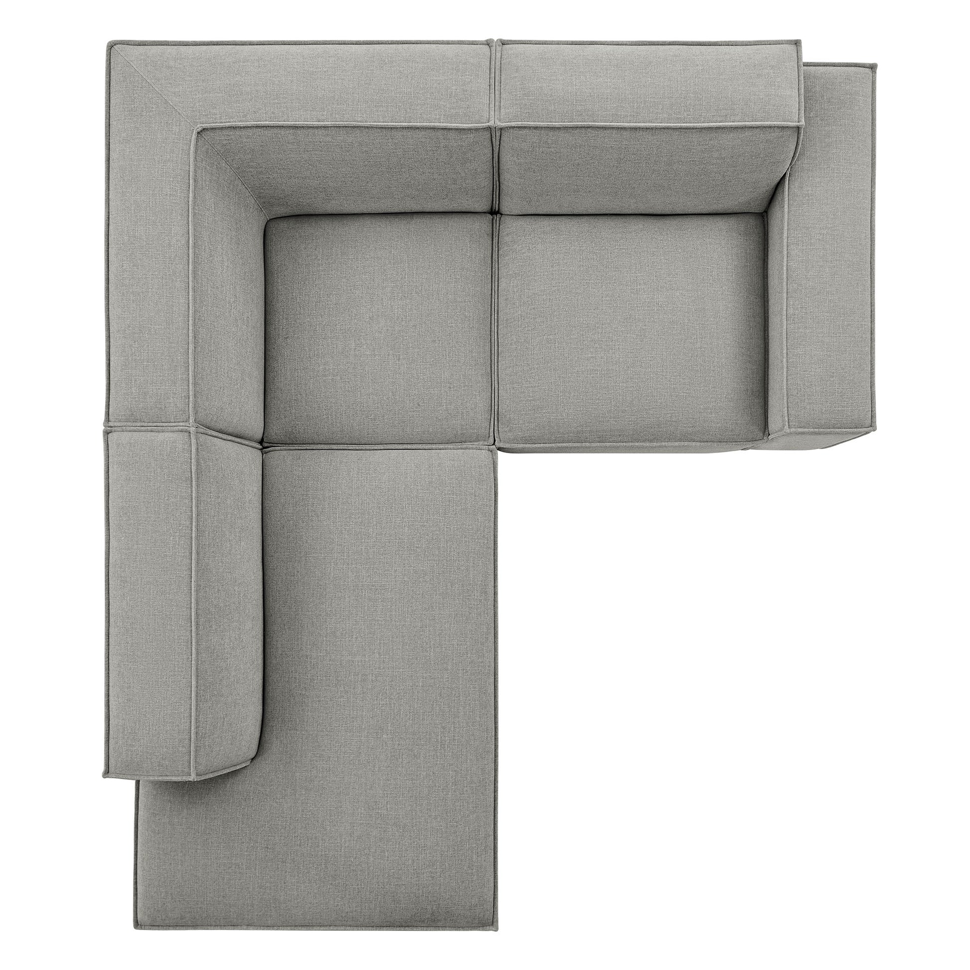 Restore 3-Piece Performance Fabric Upholstered Modular L-Shaped Sectional Sofa by Modway